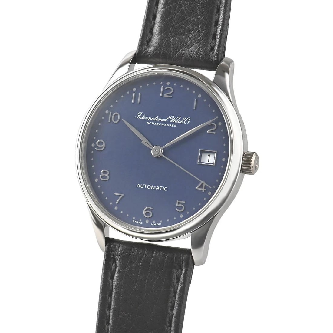 IWC PORTUGUESE AUTOMATIC 35 WATCH: IWC Portuguese Automatic 35 Brand: IWC Type/Style: Wristwatch Material: Case Material platinum Color: Dial Color blue Size: Case Size Case Size: 35.0mm Accessories: None Accessories Notice: When