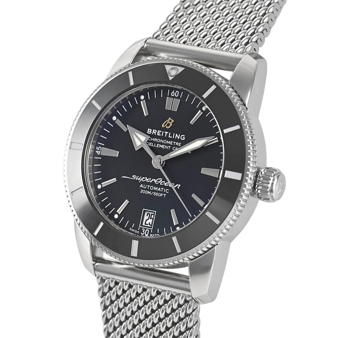 BREITLING SUPEROCEAN HERITAGE AUTOMATIC WATCH: BREITLING Superocean Heritage Automatic Brand: BREITLING Type/Style: Wristwatch Material: Case Material stainless Color: Dial Color black Size: Case Size Case Size: 42.0mm Accessories: None