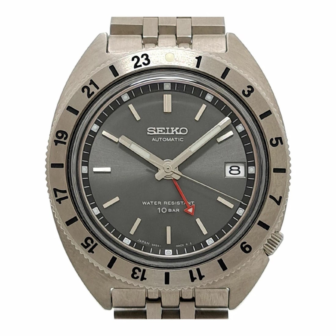 SEIKO PROSPEX LAND MECHANICAL GMT AUTOMATIC STAINLESS STEEL WATCH: Seiko Prospex Land Mechanical Gmt Automatic Stainless Steel Watch Brand: SEIKO Type/Style: Wristwatch Material: Stainless Steel Color: Gray dial Size: Case size: 38mm Wrist size: Approx. 20cm Acce