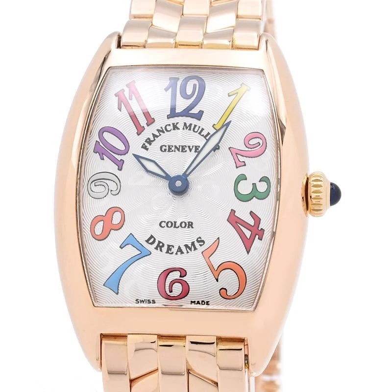 FRANCK MULLER TONNEAU CURVEX COLOR DREAM WATCH: FRANCK MULLER Tonneau Curvex Color Dream Brand: FRANCK MULLER Type/Style: Wristwatch Material: Case Material K18PG Color: Dial Color Silver Size: Case Size Case Size: 25mm x 35mm Accessories: None