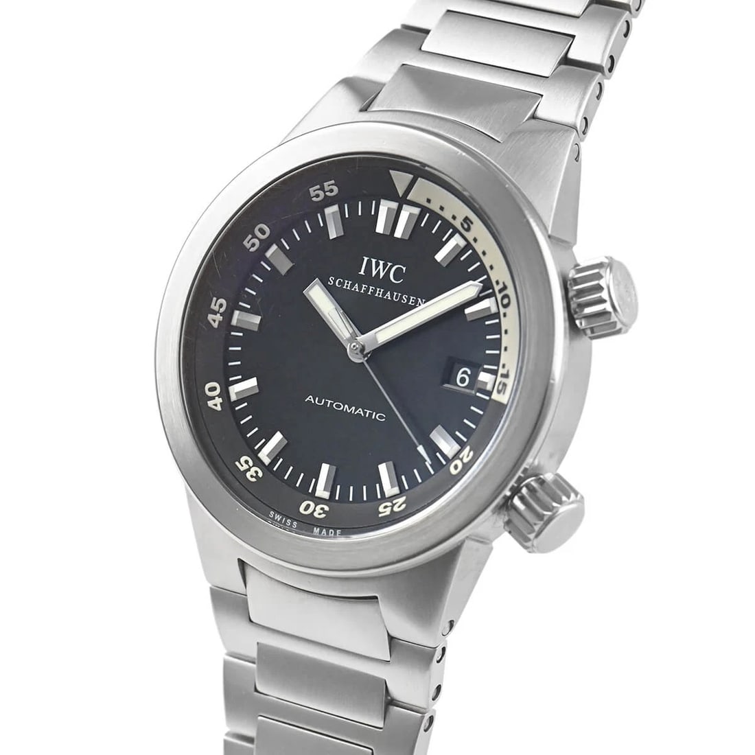 IWC AQUATIMER WATCH: IWC Aquatimer Brand: IWC Type/Style: Wristwatch Material: Case Material stainless Color: Dial Color black Size: Case Size 42.0mm Accessories: None Accessories Notice: When purchasing pre-o