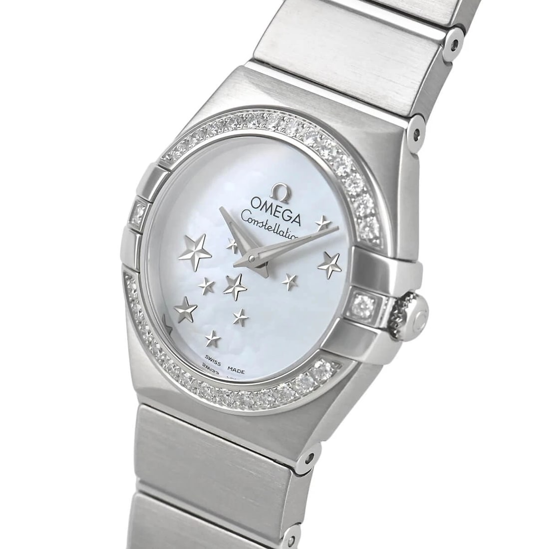 OMEGA CONSTELLATION BRUSHED QUARTZ WATCH: OMEGA Constellation Brushed Quartz Brand: OMEGA Type/Style: Wristwatch Material: Case Material stainless Color: Dial Color white Size: Case Size Case Size: 24.0mm Accessories: None Accessories