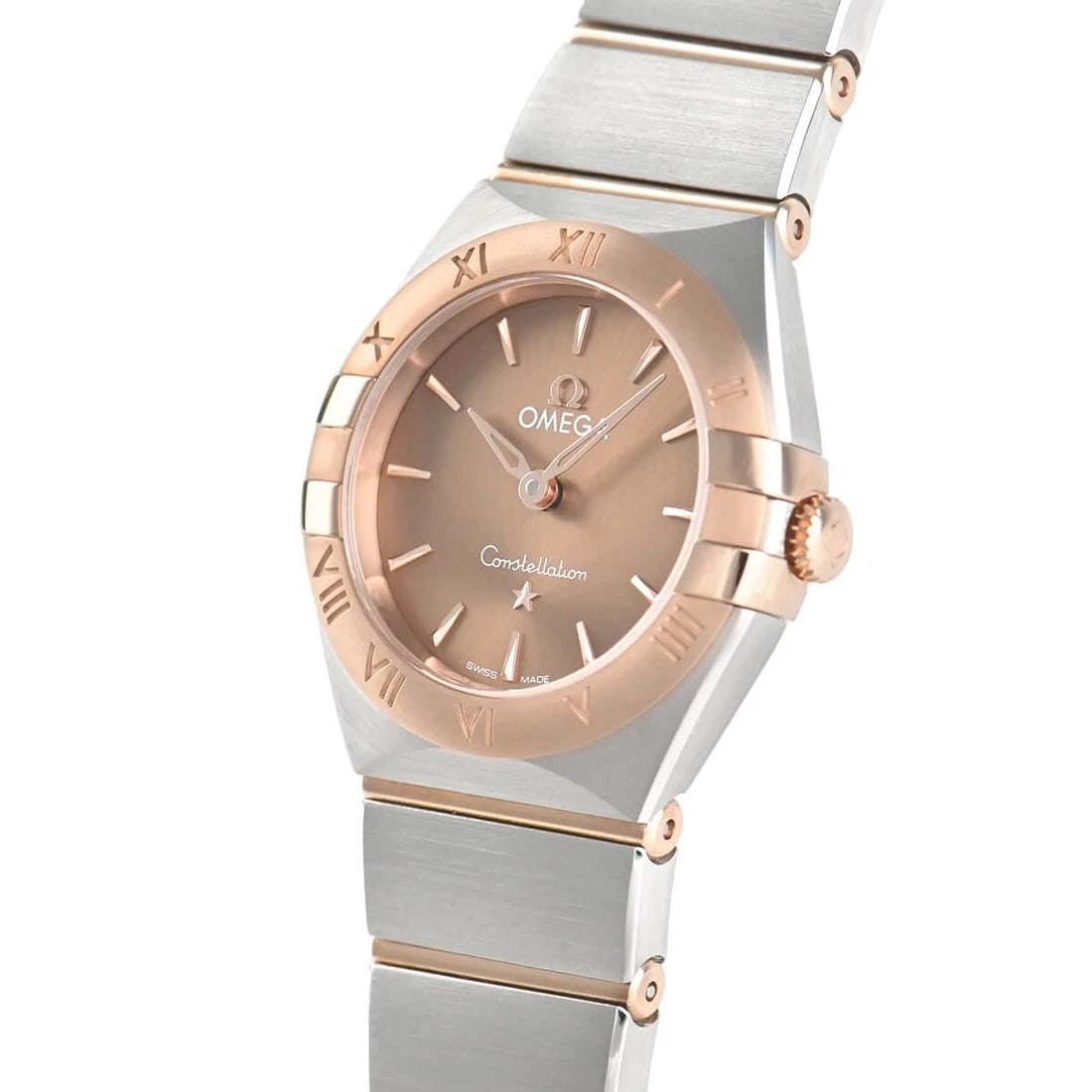 OMEGA CONSTELLATION BRUSHED QUARTZ WATCH: OMEGA Constellation Brushed Quartz Brand: OMEGA Type/Style: Wristwatch Material: Case Material Stainless steel and Sedna gold Color: Dial Color Brown Size: Case Size Case Size: 25.0mm Accessories: