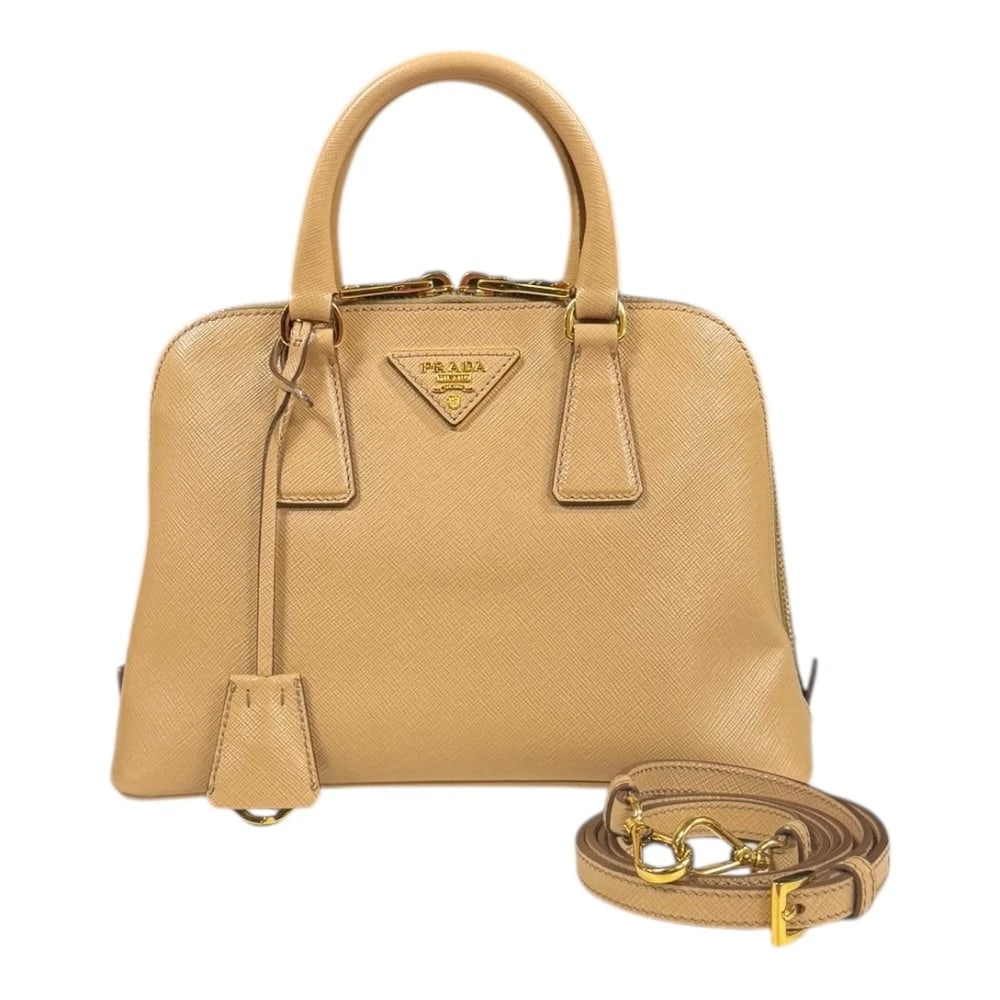 PRADA SHOULDER BAG CROSS BODY LEATHER 2WAY: PRADA Shoulder Bag Cross Body leather 2way Brand: PRADA Type/Style: Shoulder Bag Material: Exterior Material leather Color: Exterior Color beige / NOISETTE Size: W9.8 x H6.9 x D4.3inch Handle:9.4inch 