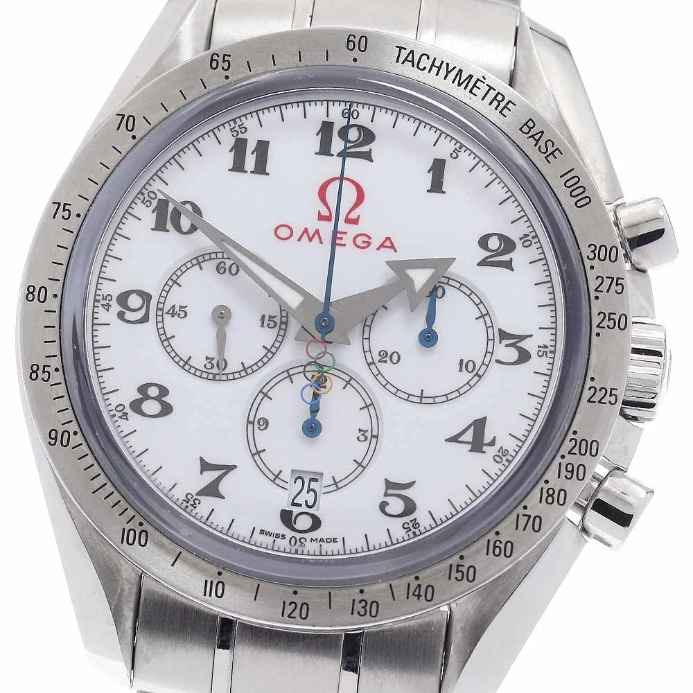 OMEGA SPEEDMASTER BROAD ARROW OLYMPICS AUTOMATIC WATCH: OMEGA Speedmaster Broad Arrow Olympics Automatic Watch Brand: OMEGA Type/Style: Wristwatch Material: Band Material Stainless Steel, Case Material Stainless Steel Color: Band Color Silver, Case Color
