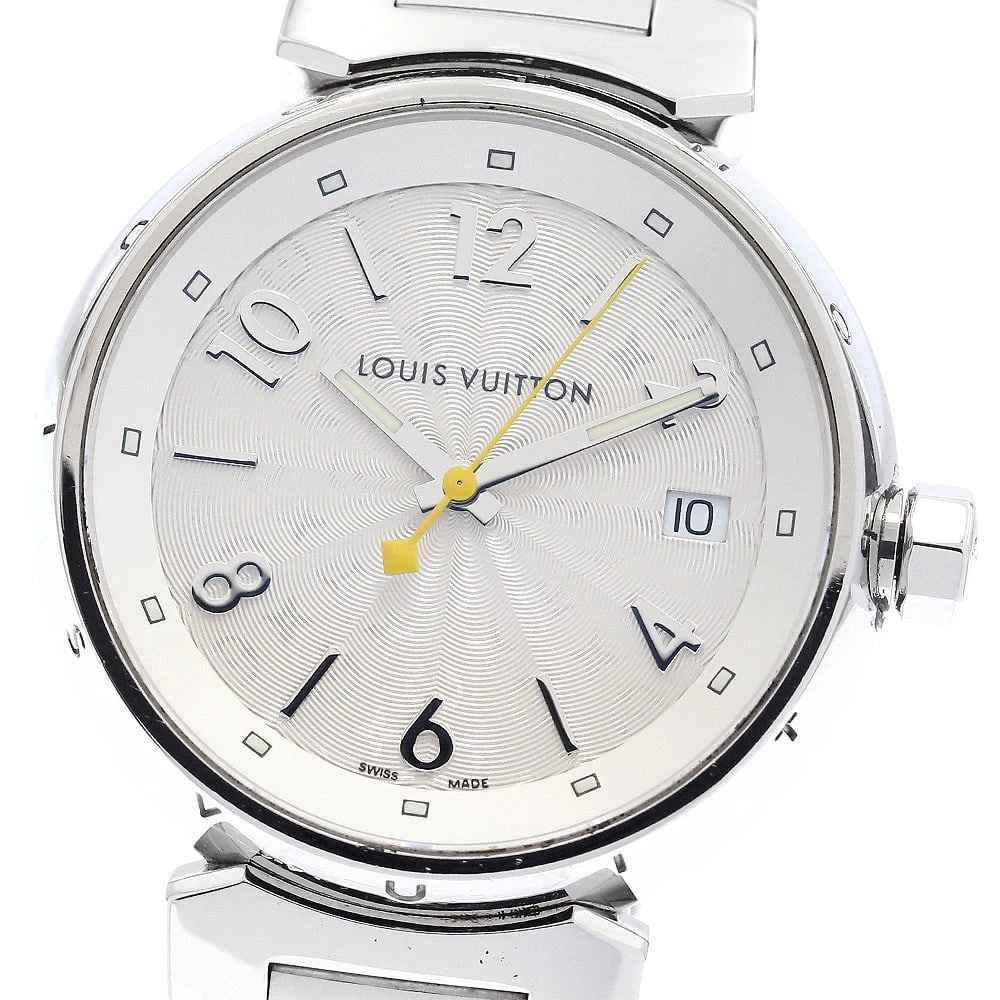 LOUIS VUITTON TAMBOUR HOLOGRAM QUARTZ WATCH: LOUIS VUITTON Tambour Hologram Quartz Watch Brand: LOUIS VUITTON Type/Style: Wristwatch Material: Band Material Stainless Steel, Case Material Stainless Steel Color: Band Color Silver, Case Color Silv