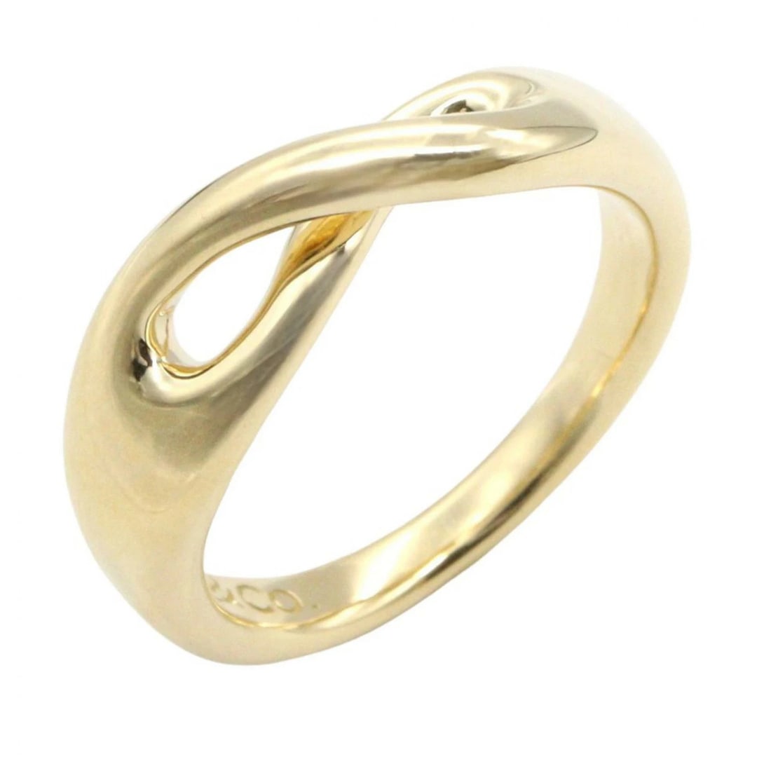 TIFFANY INFINITY RING 18K GOLD: Tiffany Infinity Ring 18K Gold Brand: Tiffany & Co. Type/Style: Ring Material: K18YG, Color: YG Size: US 4.5 Accessories: None Accessories Notice: When purchasing pre-owned goods, please refer to the