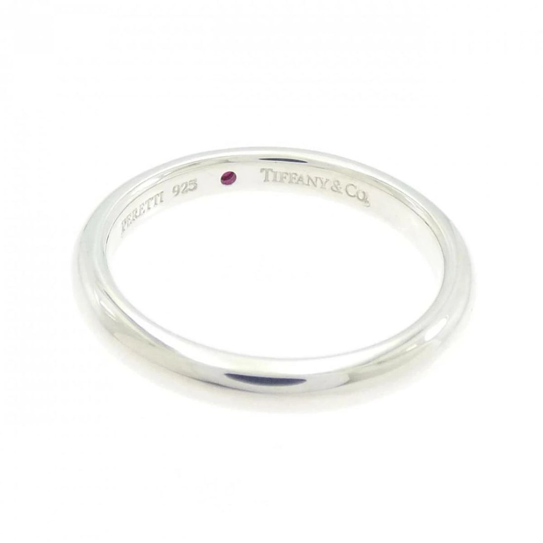 TIFFANY BAND RING 925 SILVER RUBY - 3