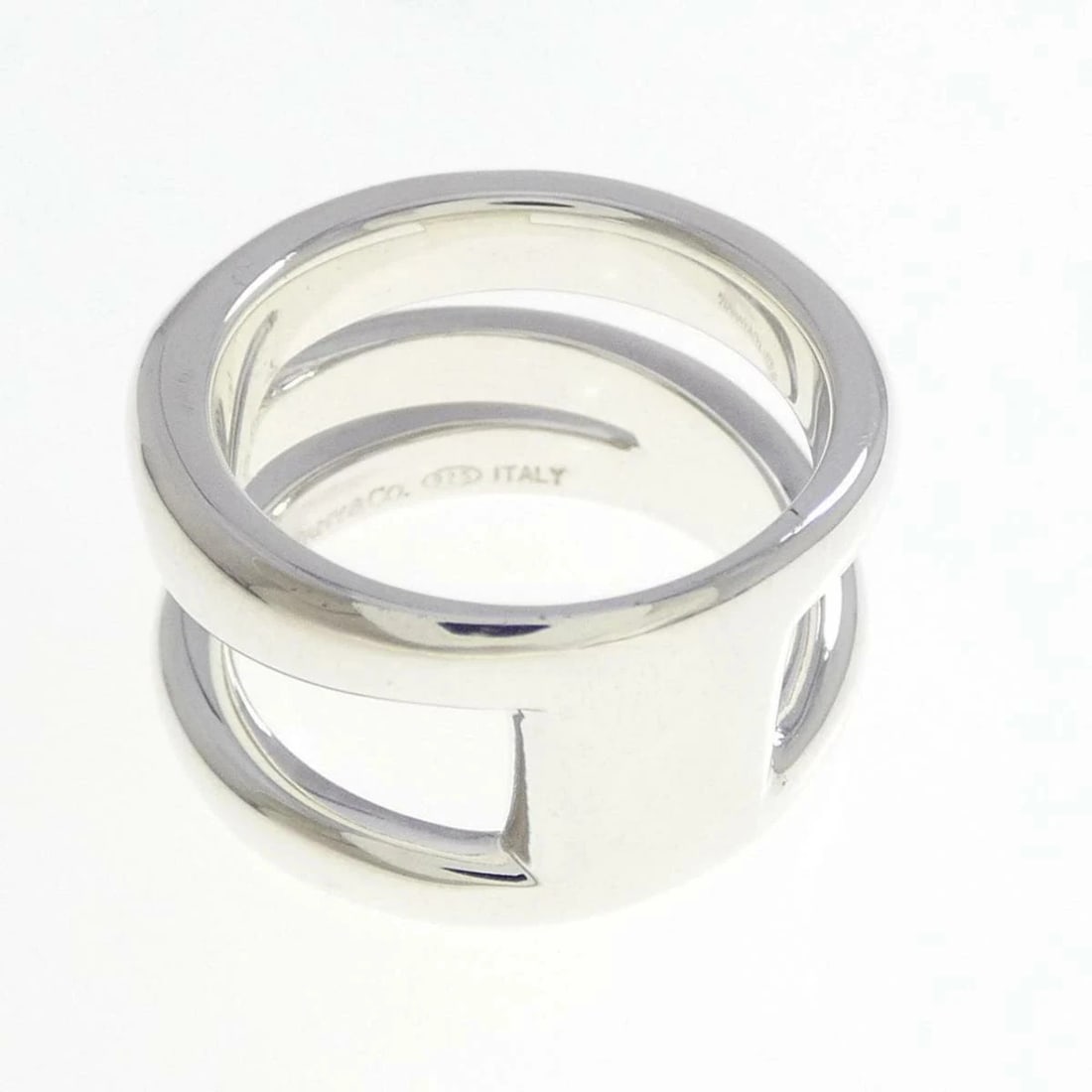 TIFFANY SILVER OPEN DIAGONAL RING - 3
