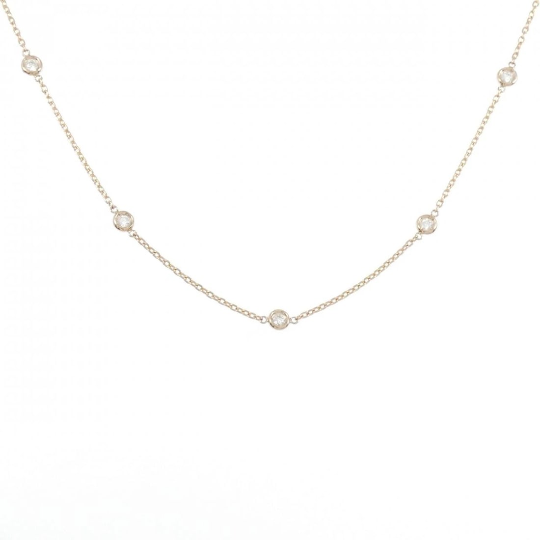 K18PG DIAMOND NECKLACE: K18PG Diamond Necklace Brand: Unbranded Type/Style: Diamond Necklace Material: K18PG, Color: Pink Gold Size: 48cm Actual Size Diameteraround: 3.8mm Chain maximum width approx.: 1.3mm Accessories: