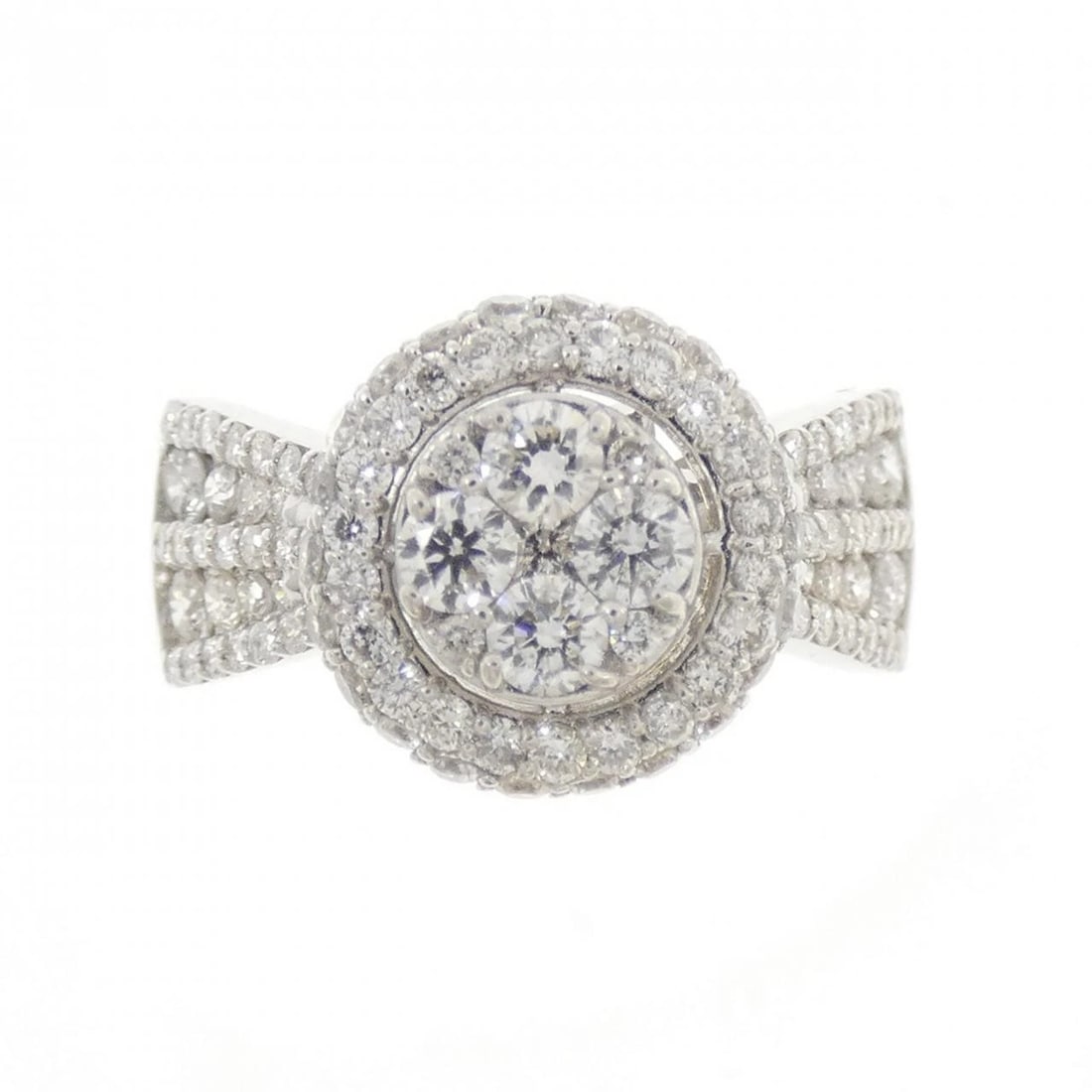 K18WG DIAMOND RING - 2