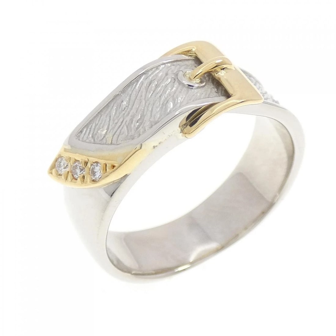 PT900/K18YG DIAMOND RING: PT900/K18YG Diamond Ring Brand: Unbranded Type/Style: Diamond ring Material: Platinum90018K Yellow Gold, Color: Yellow GoldPlatinum Size: US 5 1/4 Accessories: None Accessories Notice: When