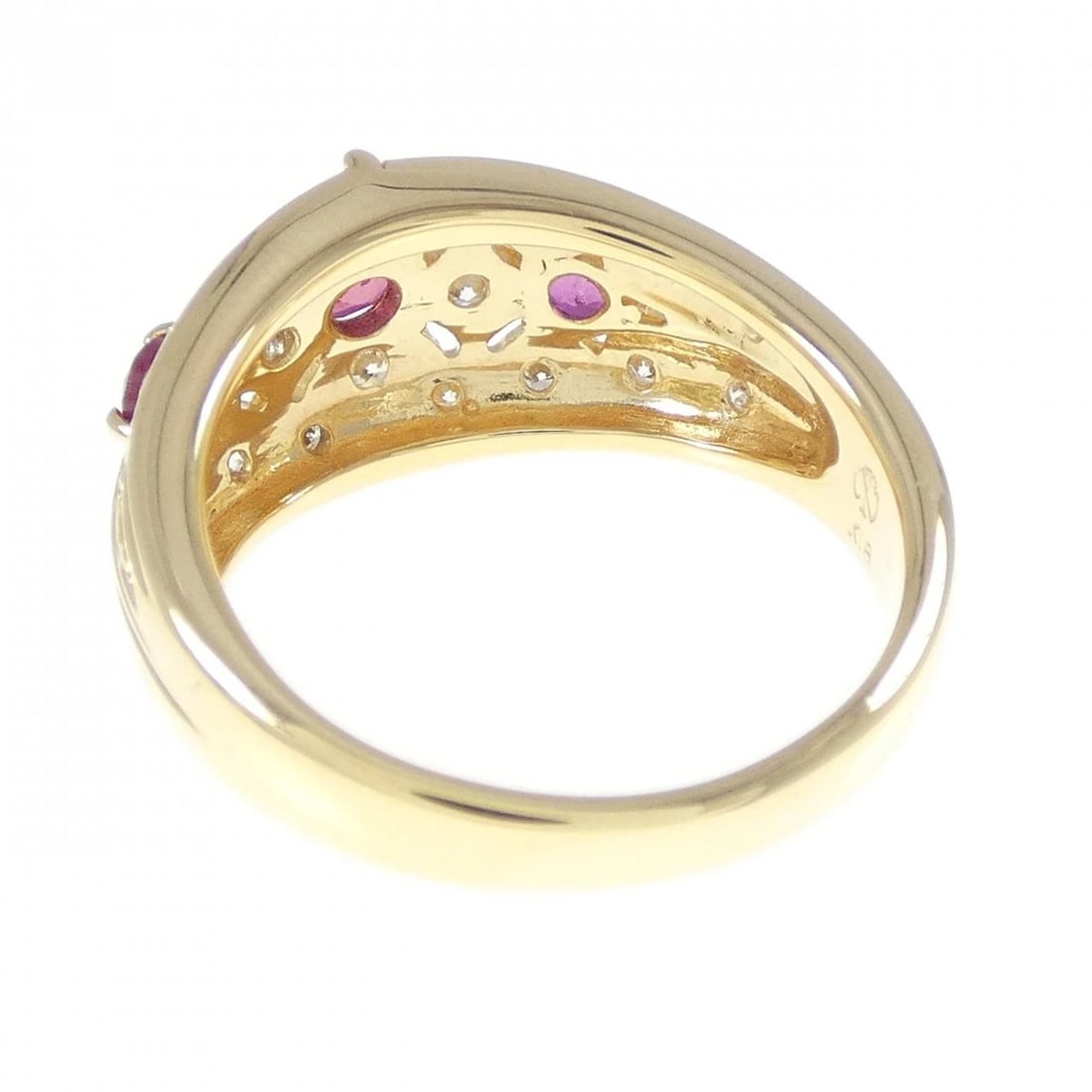 K18YG RUBY RING - 2