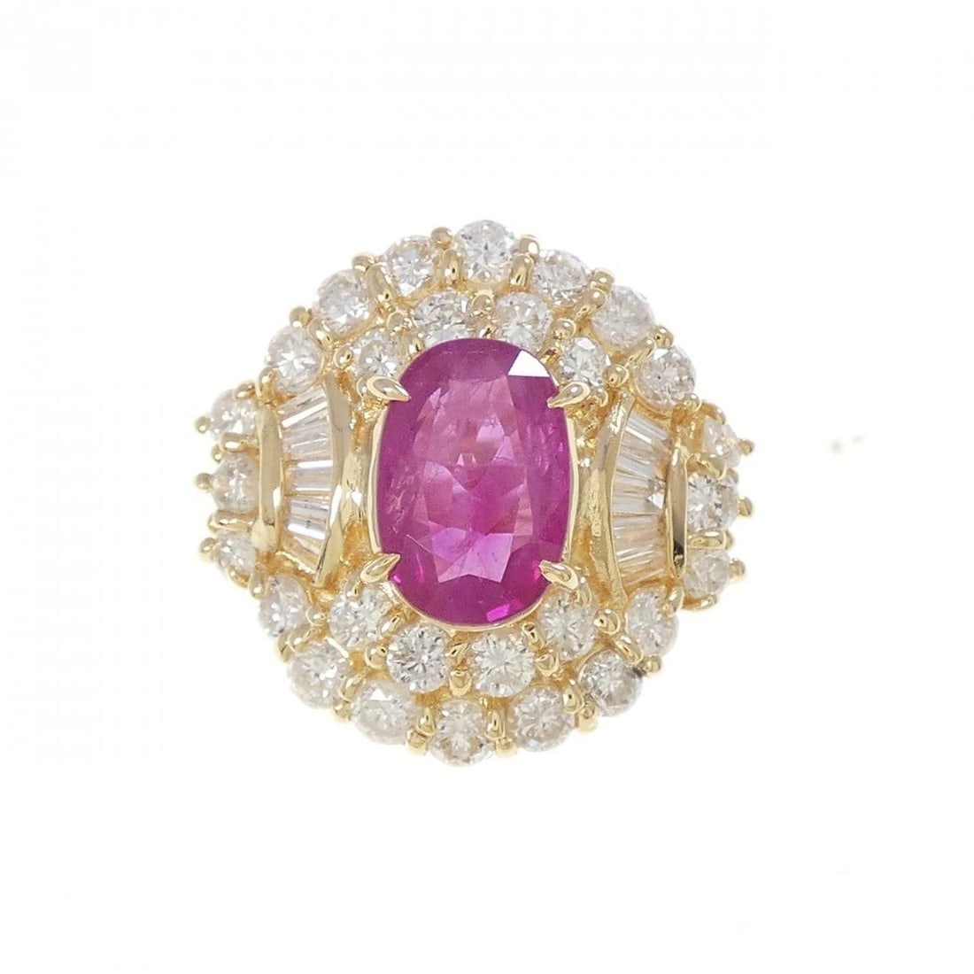 K18YG RUBY RING - 2