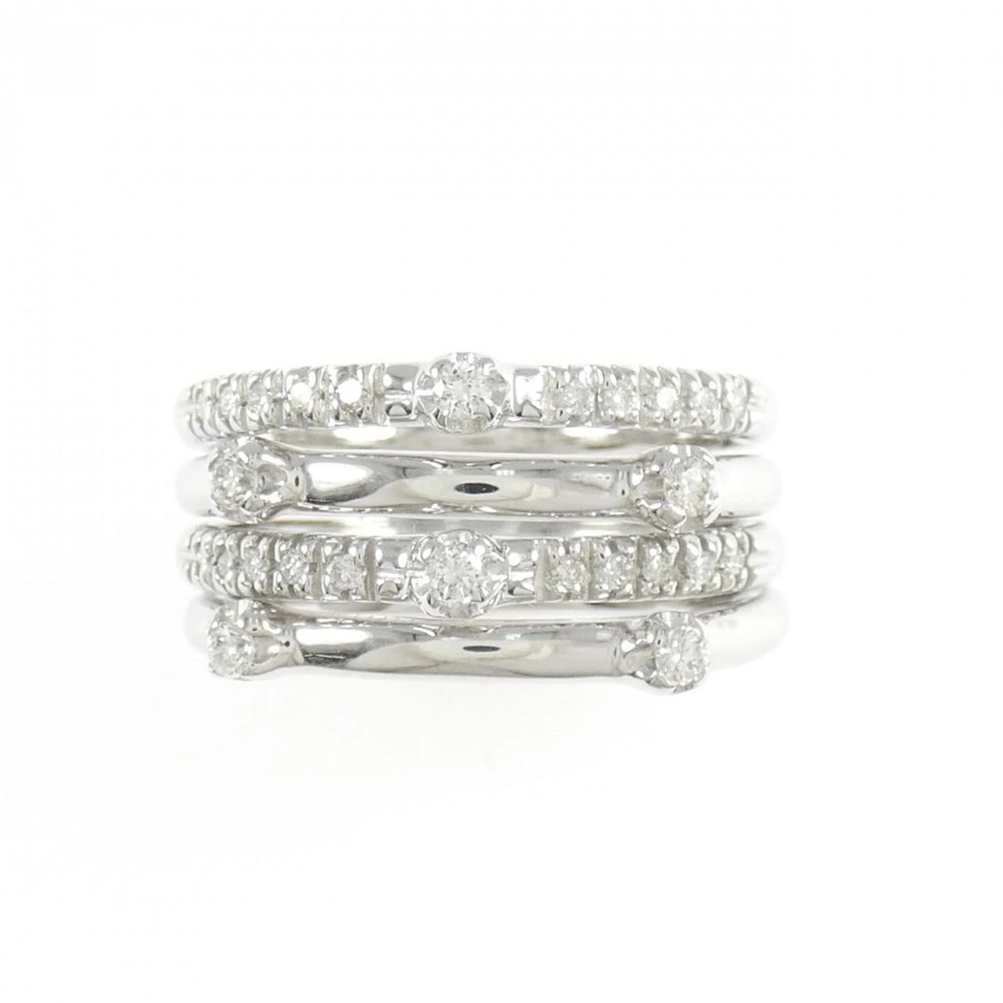K18WG DIAMOND RING - 2