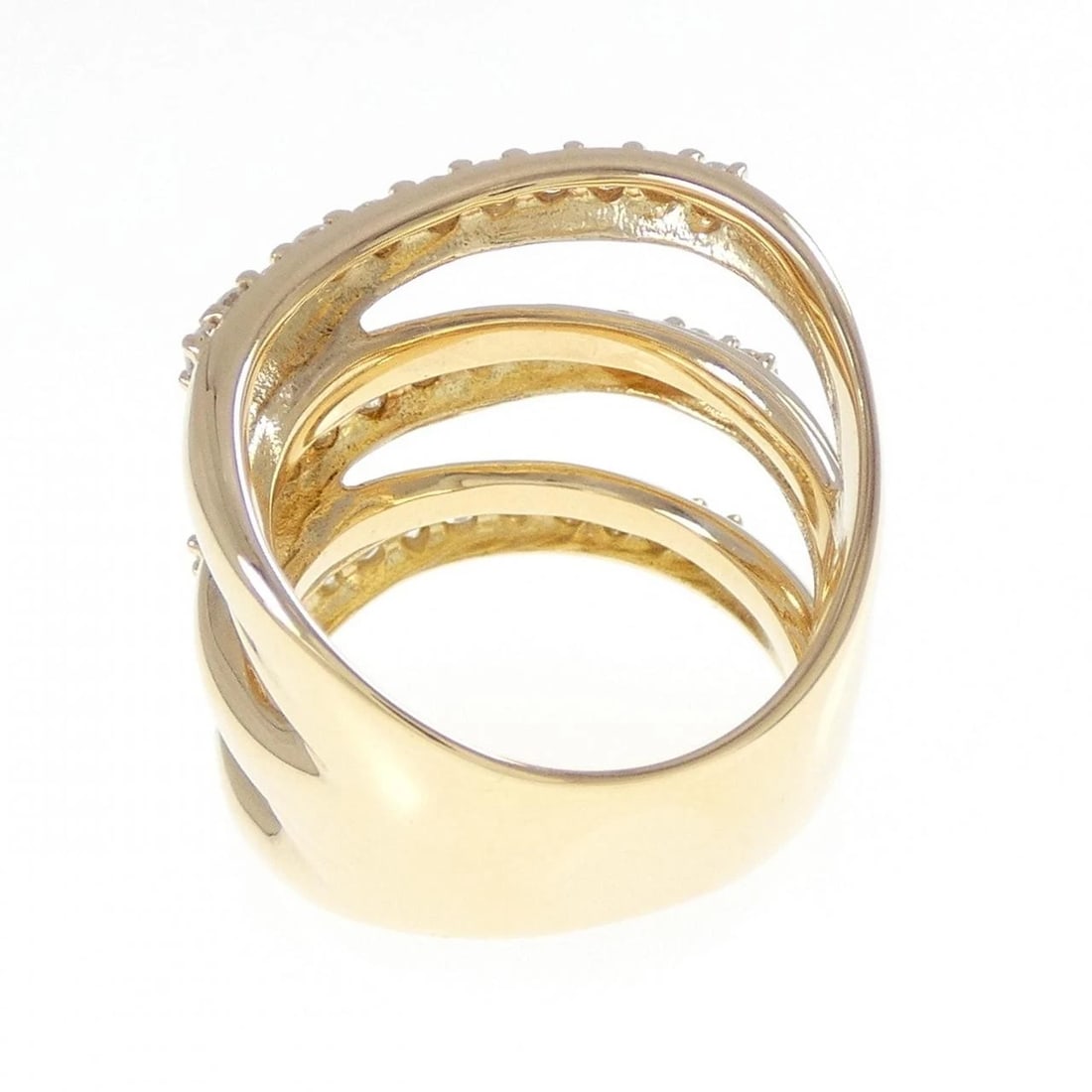 K18YG DIAMOND RING - 3