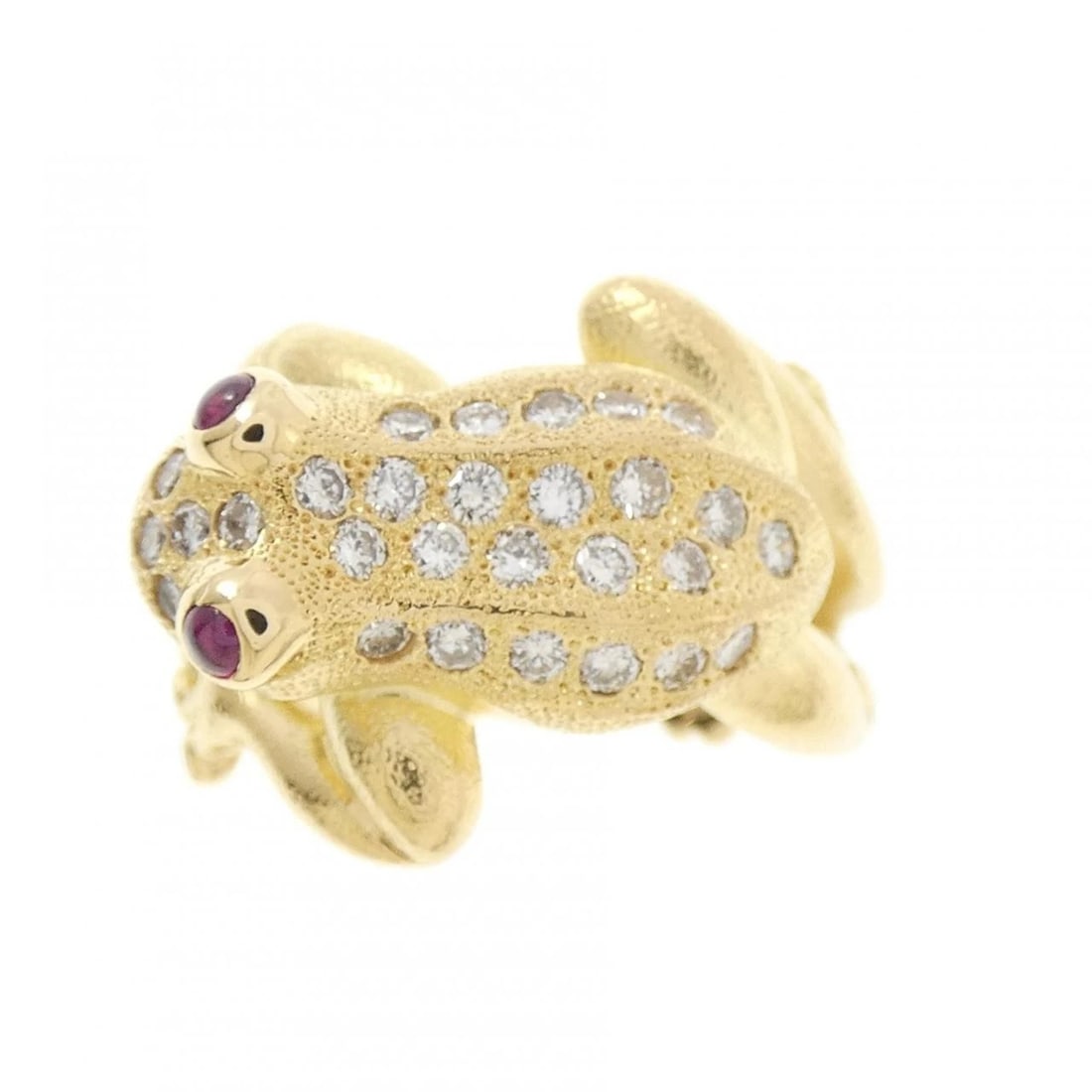 K18YG FROG RUBY RING - 2