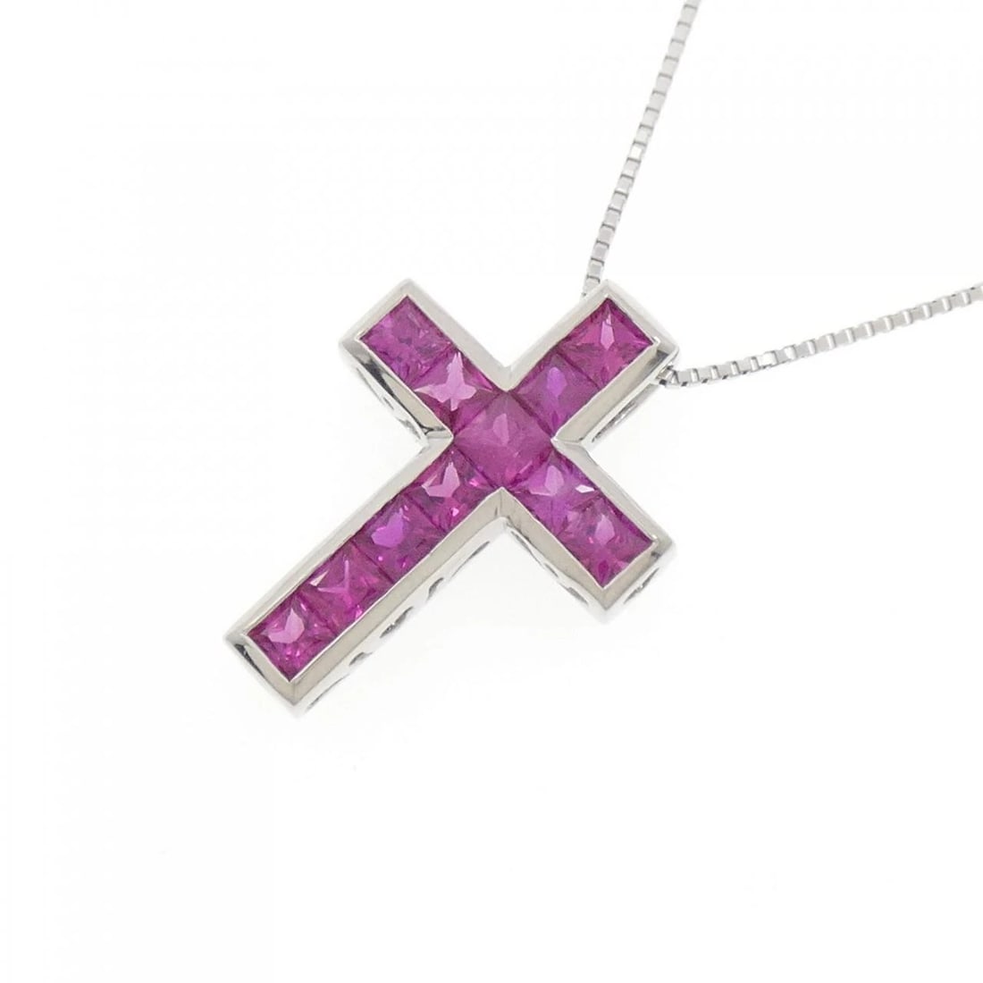 PT900/PT850 CROSS RUBY NECKLACE - 3
