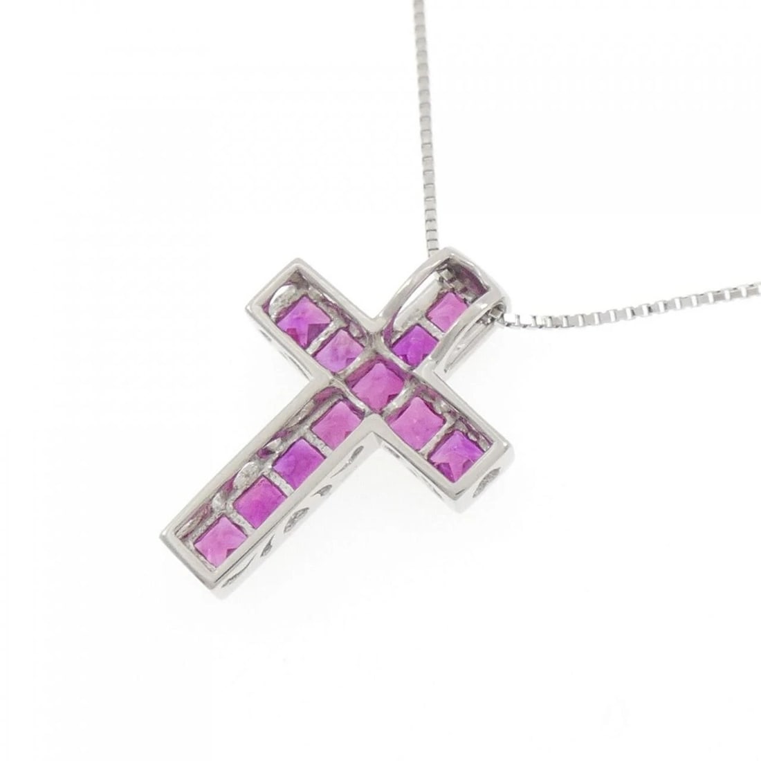 PT900/PT850 CROSS RUBY NECKLACE - 4