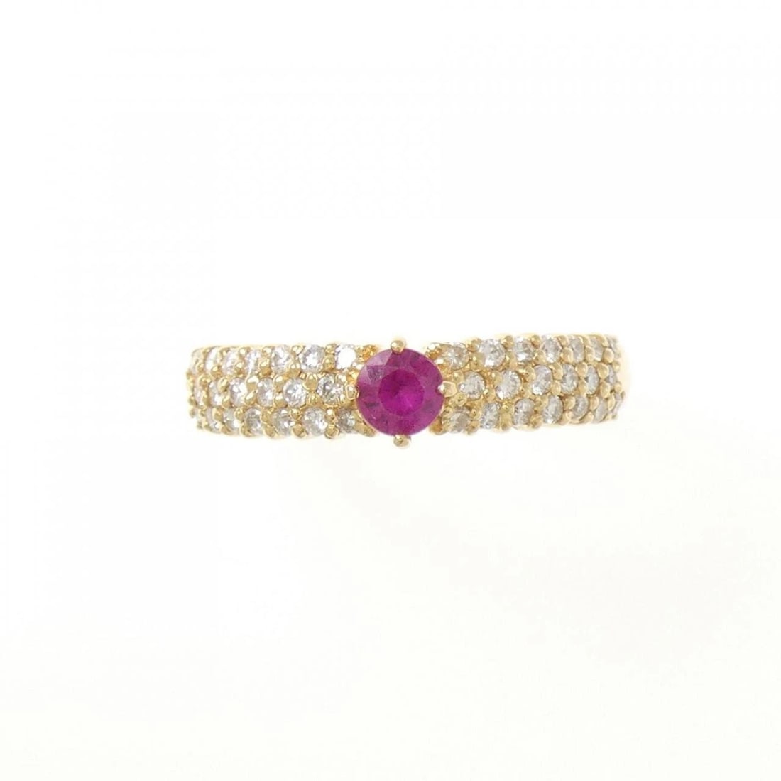 18K YELLOW GOLD RUBY RING - 2