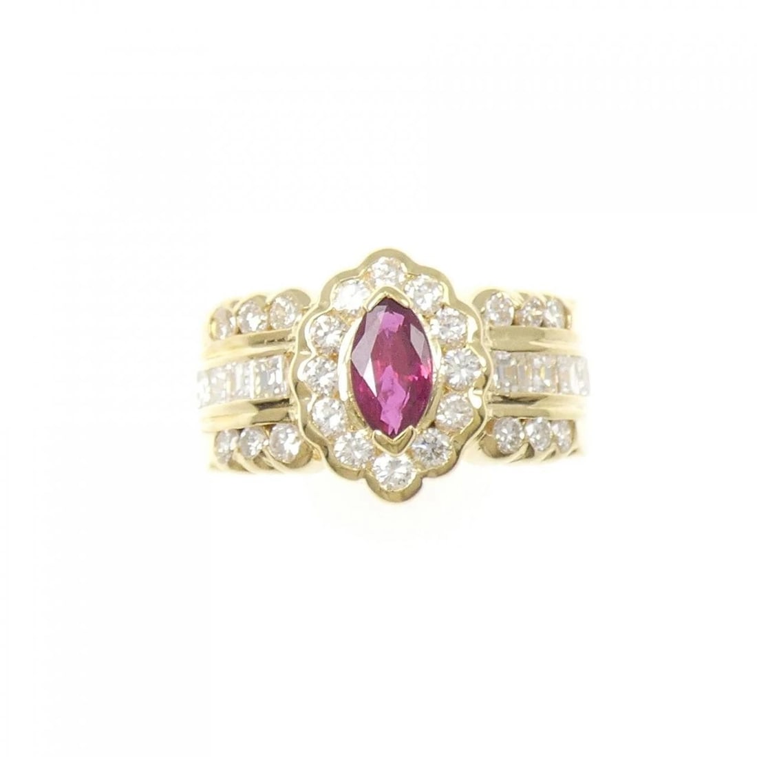 18K YELLOW GOLD RUBY RING - 2