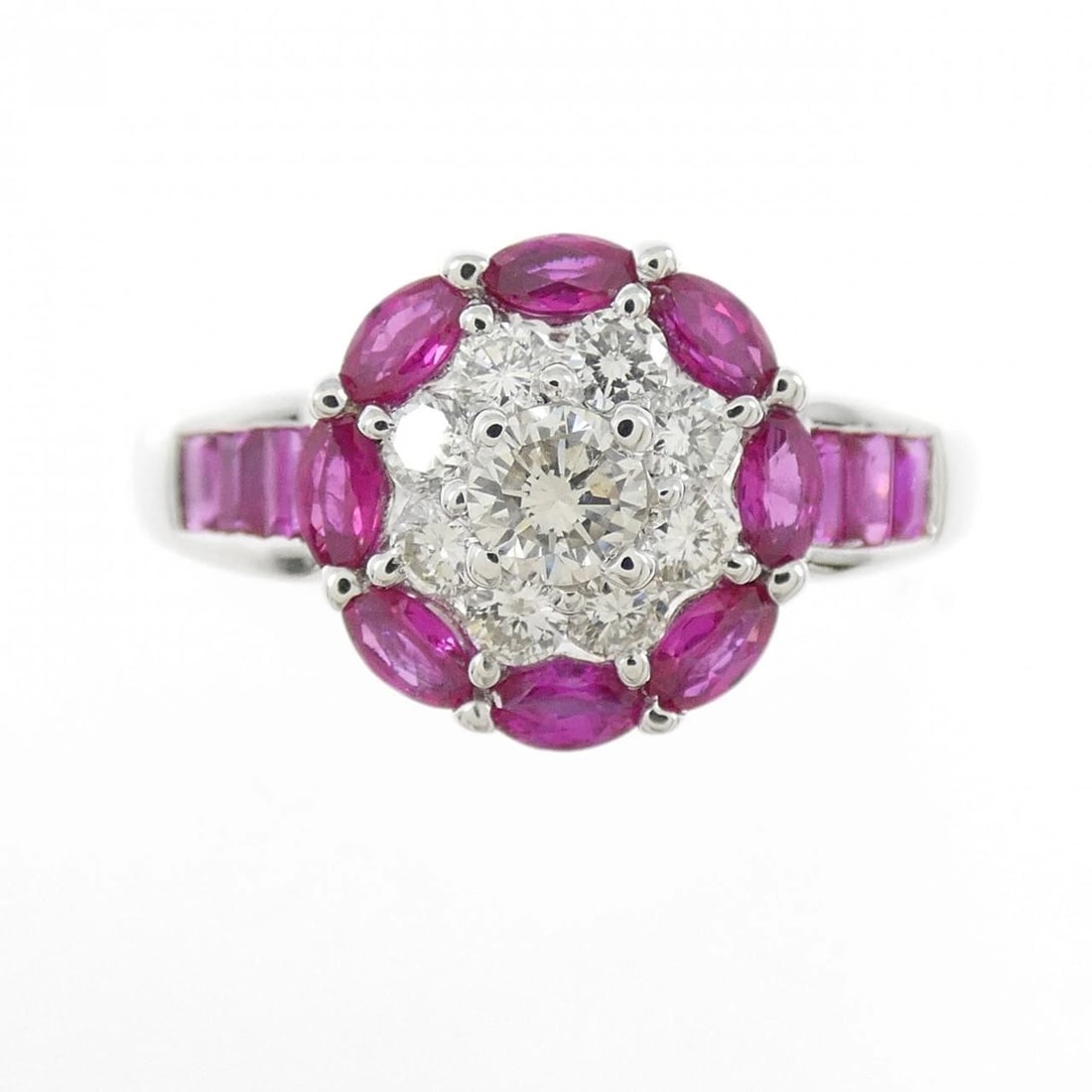 K18WG RUBY RING - 2