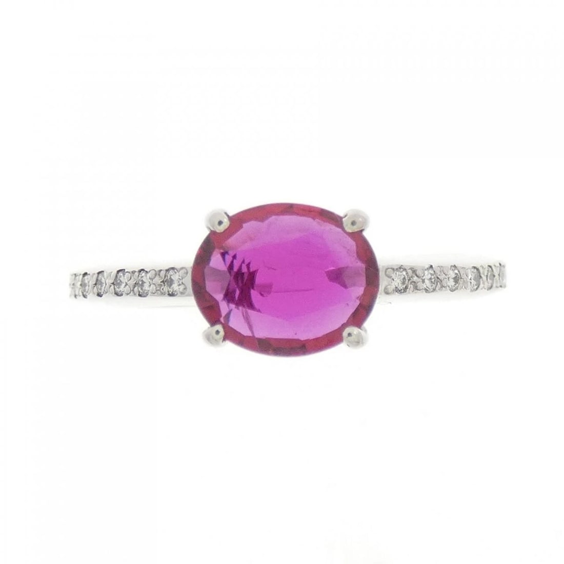 K18WG RUBY RING - 2