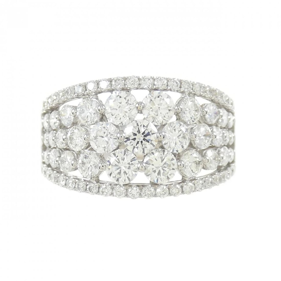 K18WG DIAMOND RING - 2
