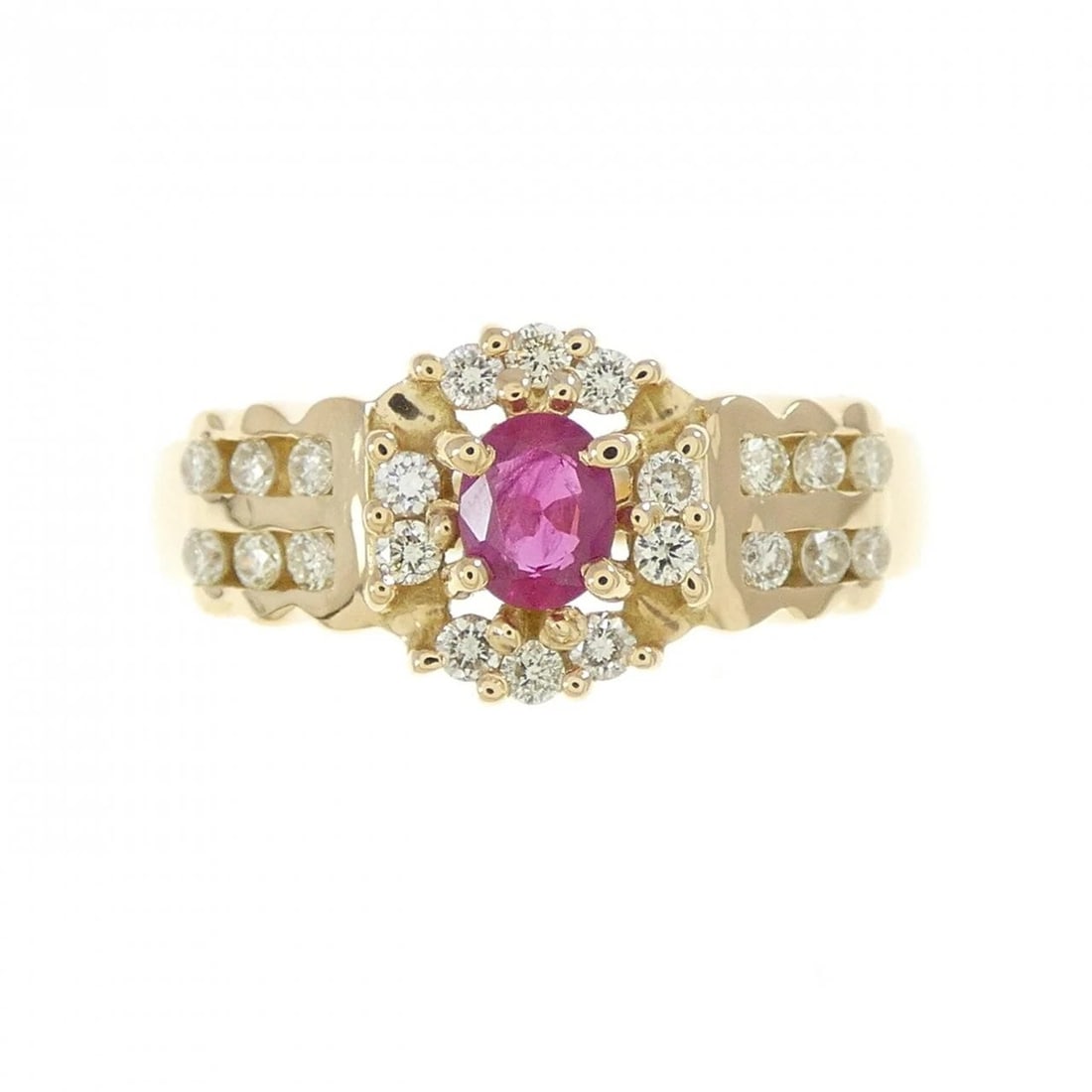 18K YELLOW GOLD RUBY RING - 2