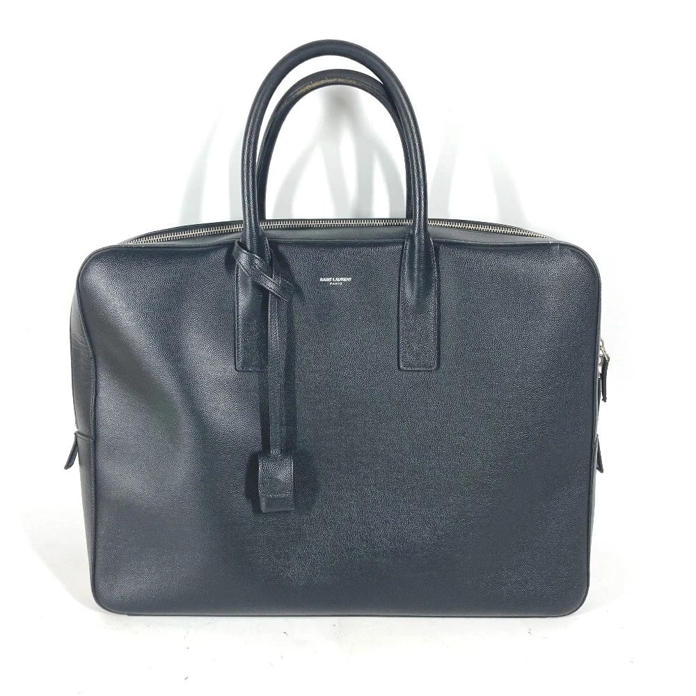 SAINT LAURENT PARIS CLASSIC MUSEUM 2WAY BAG HAND BAG: SAINT LAURENT PARIS Classic Museum 2WAY Bag Hand Bag Brand: SAINT LAURENT PARIS Type/Style: Business bag Material: Leather Color: Black Size: W16.3?H12.2?D3.1inch / W41.5cm?H31cm?D8cm Accessories: