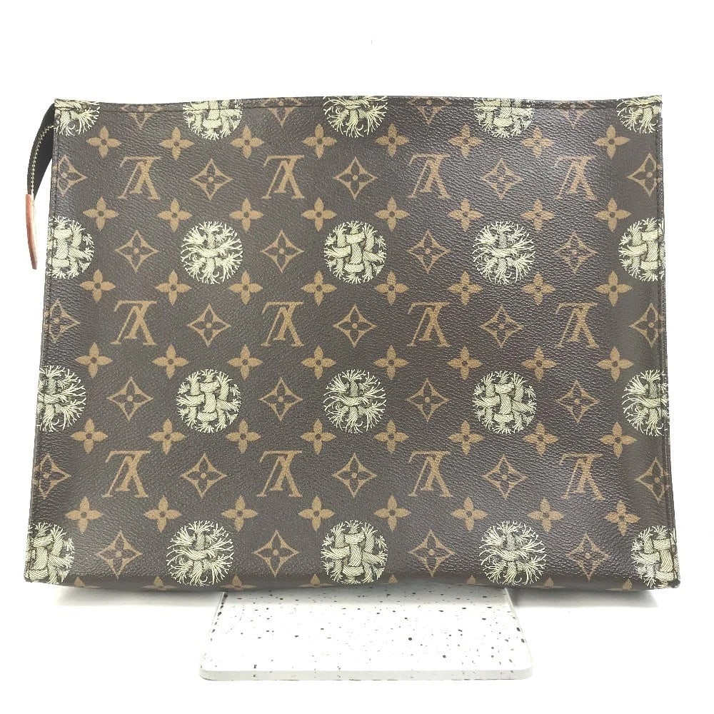 LOUIS VUITTON MONOGRAM CHRISTOPHER NEMETH ROPE POCHETTE: LOUIS VUITTON Monogram Christopher Nemeth Rope Pochette Brand: LOUIS VUITTON Type/Style: Clutch bag Material: MonogramCanvas Color: Brown Size: W12.8?H10.0?D1.8inch / W32.5cm?H25.5cm?D4.5cm Access