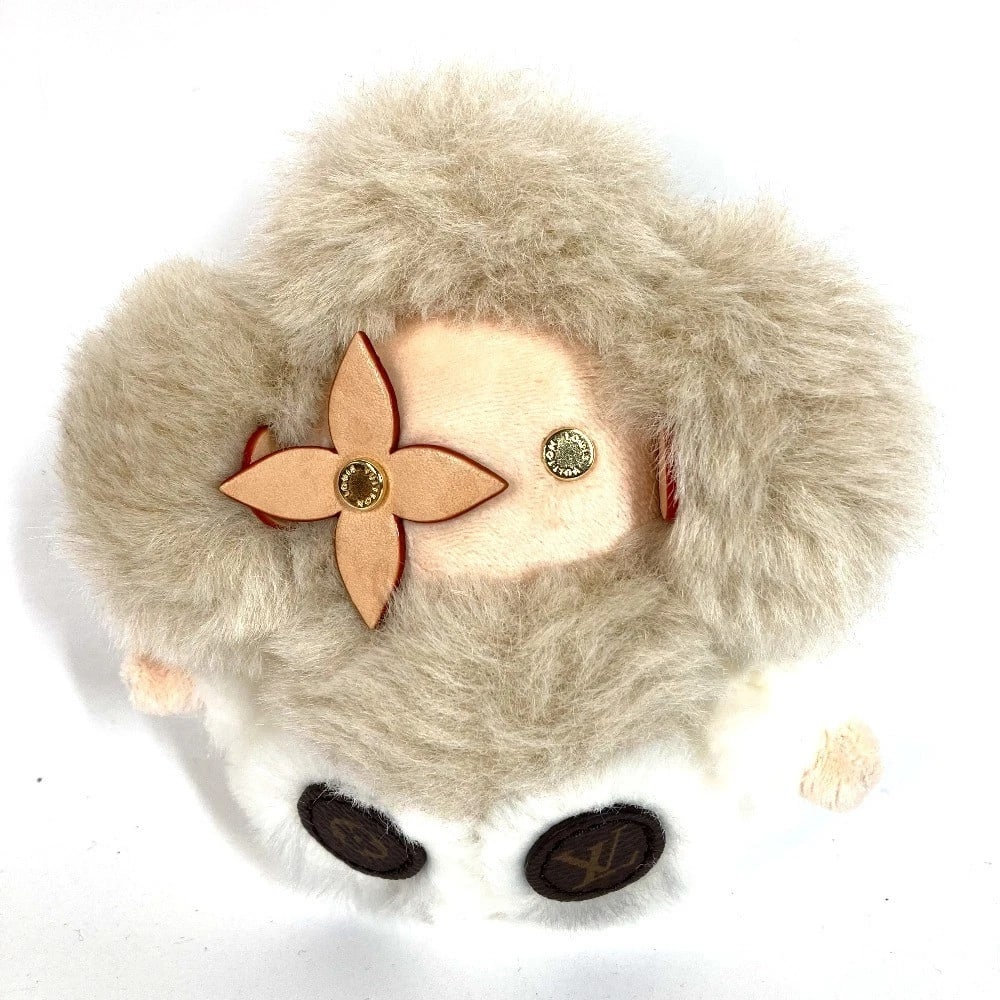 LOUIS VUITTON MONOGRAM BAG CHARM MY VIVIENNE: LOUIS VUITTON Monogram Bag Charm My Vivienne Brand: LOUIS VUITTON Type/Style: Key Holder Material: Fox Color: BeigexWhite x Brown Size: Total Length: 6.5inch / 16.5cm Accessories: None Acc