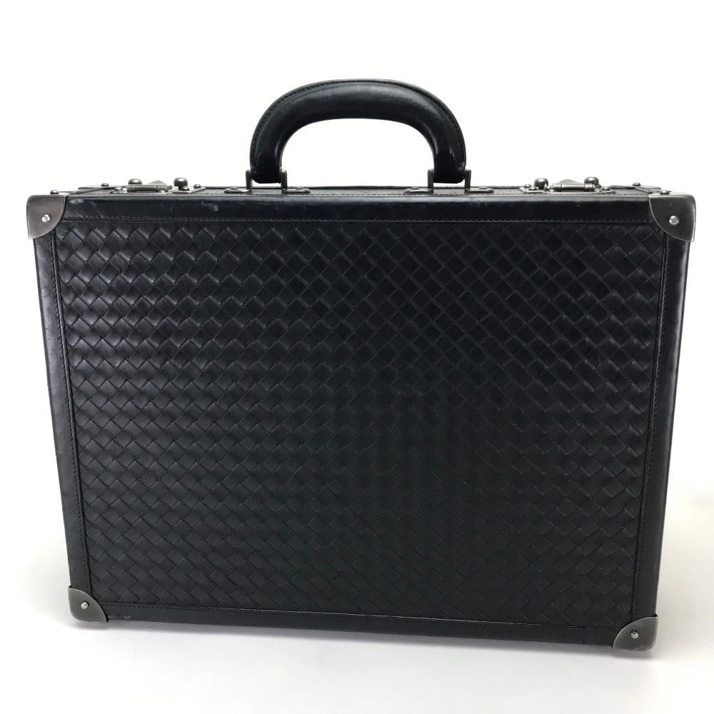 BOTTEGA VENETA INTRECCIATO ATTACHE CASE BUSINESS BAG BLACK: BOTTEGA VENETA Intrecciato Attache case Business bag Black Brand: BOTTEGA VENETA Type/Style: Business bag Material: Leather Color: Black Size: W16.7?H12.4?D4.1inch / W42.5cm?H31.5cm?D10.5cm Access
