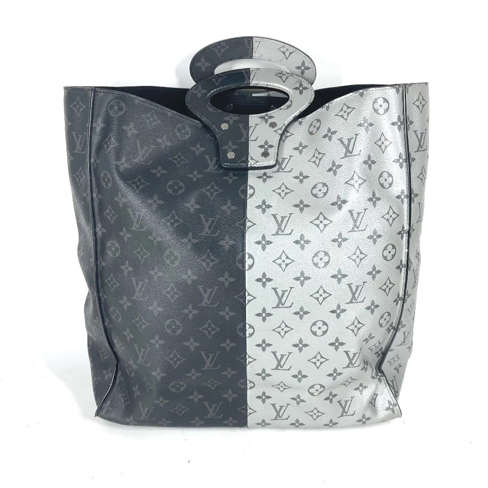 LOUIS VUITTON MONOGRAMECLIPSE SPLIT TOTE HAND BAG: LOUIS VUITTON MonogramEclipse Split tote Hand Bag Brand: Louis Vuitton Type/Style: Tote Bag Material: MonogramEclipseCanvas Color: BlackxSilver Size: W14.6?H15.4?D5.3inch / W37cm?H39cm?D13.5cm Acc