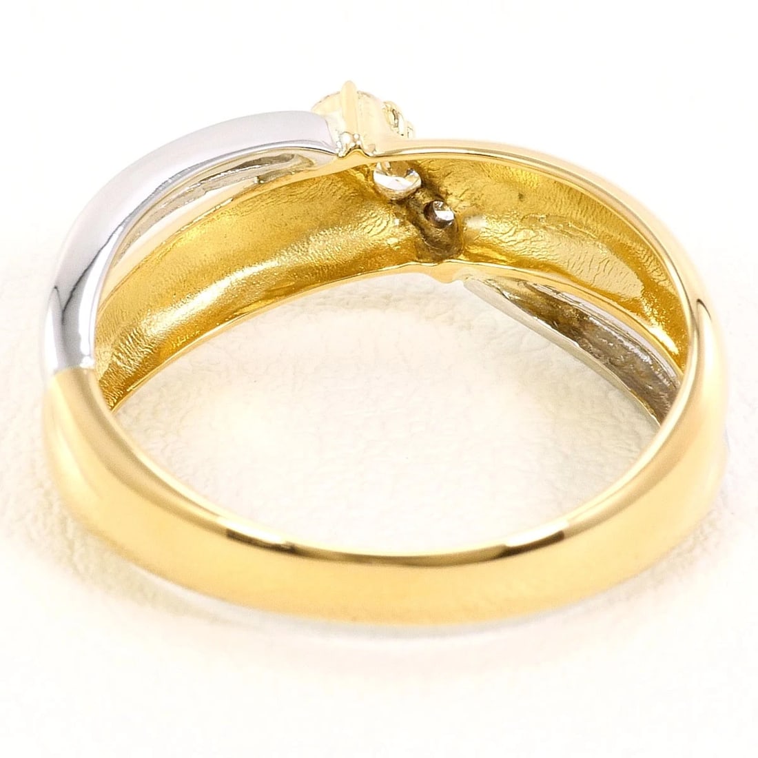 PT900 PLATINUM K18 RING DIAMOND - 3