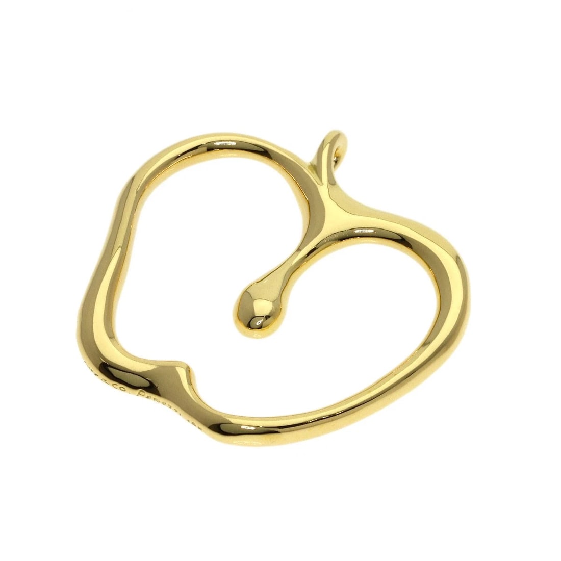 TIFFANY&CO. APPLE PENDANT TOP K18 YELLOW GOLD: TIFFANY&Co. Apple Pendant top K18 Yellow Gold Brand: TIFFANY&Co. Type/Style: Pendant top Material: K18 Yellow Gold, Color: Gold Size: Top Size:1.2inch/31.3x30.6x3.2mm Accessories: None Acc