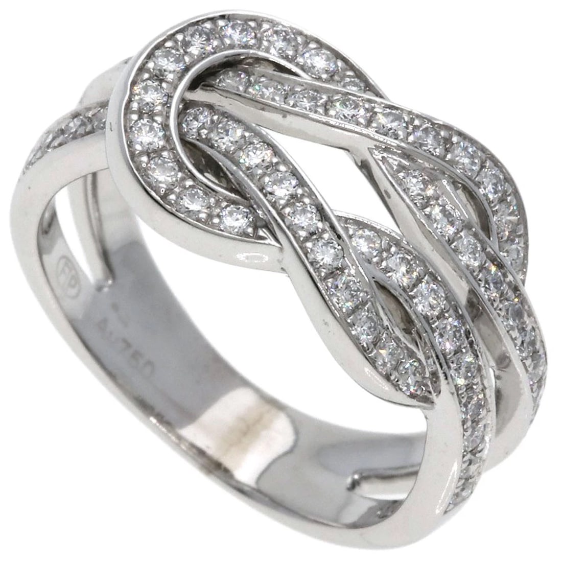 FRED CHANCE INFINIE DIAMOND RING K18 WHITE GOLD: FRED Chance Infinie Diamond Ring K18 White Gold Brand: FRED Type/Style: Ring Material: K18 White Gold, Main Stone Natural Color: Silver Size: 3.25 (US) Accessories: None Accessories Notice