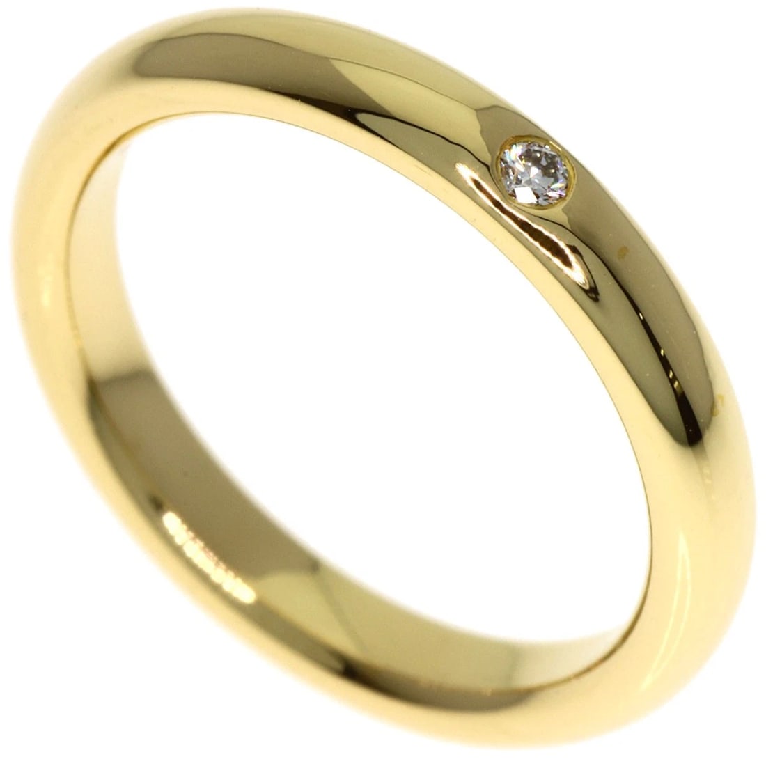 TIFFANY&CO. WEDDING DIAMOND RING K18 YELLOW GOLD: TIFFANY&Co. Wedding Diamond Ring K18 Yellow Gold Brand: TIFFANY&Co. Type/Style: Ring Material: K18 Yellow Gold, Main Stone Natural Color: Gold Size: 4.5 (US) Accessories: None Accessories