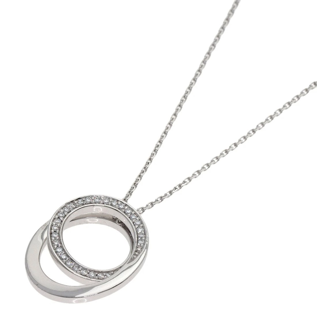 CARTIER ETHANCEL DIAMOND NECKLACE K18 WHITE GOLD: CARTIER Ethancel Diamond Necklace K18 White Gold Brand: CARTIER Type/Style: Necklace Material: K18 White Gold, Main Stone natural Color: Silver Size: Chain Length:16.5inch/42cm Chain Width:0.4inch/0.9