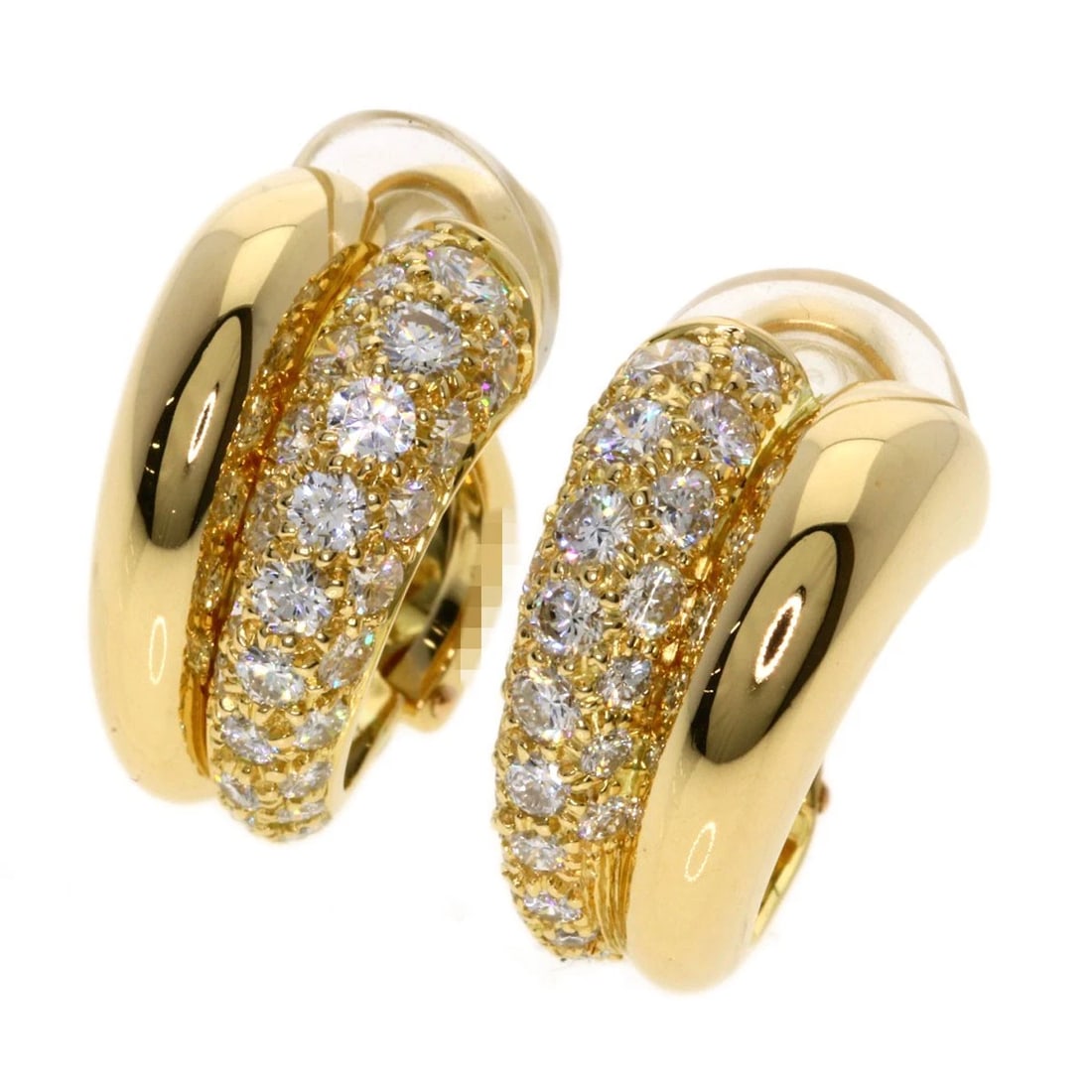 CARTIER BAVE DIAMOND EARRING K18 YELLOW GOLD: CARTIER Bave Diamond Earring K18 Yellow Gold Brand: CARTIER Type/Style: Earring Material: K18 Yellow Gold, Main Stone NATURAL Color: Gold Size: Top Size:0.7inch/16.7x9.3x11.4mm Accessories: None <