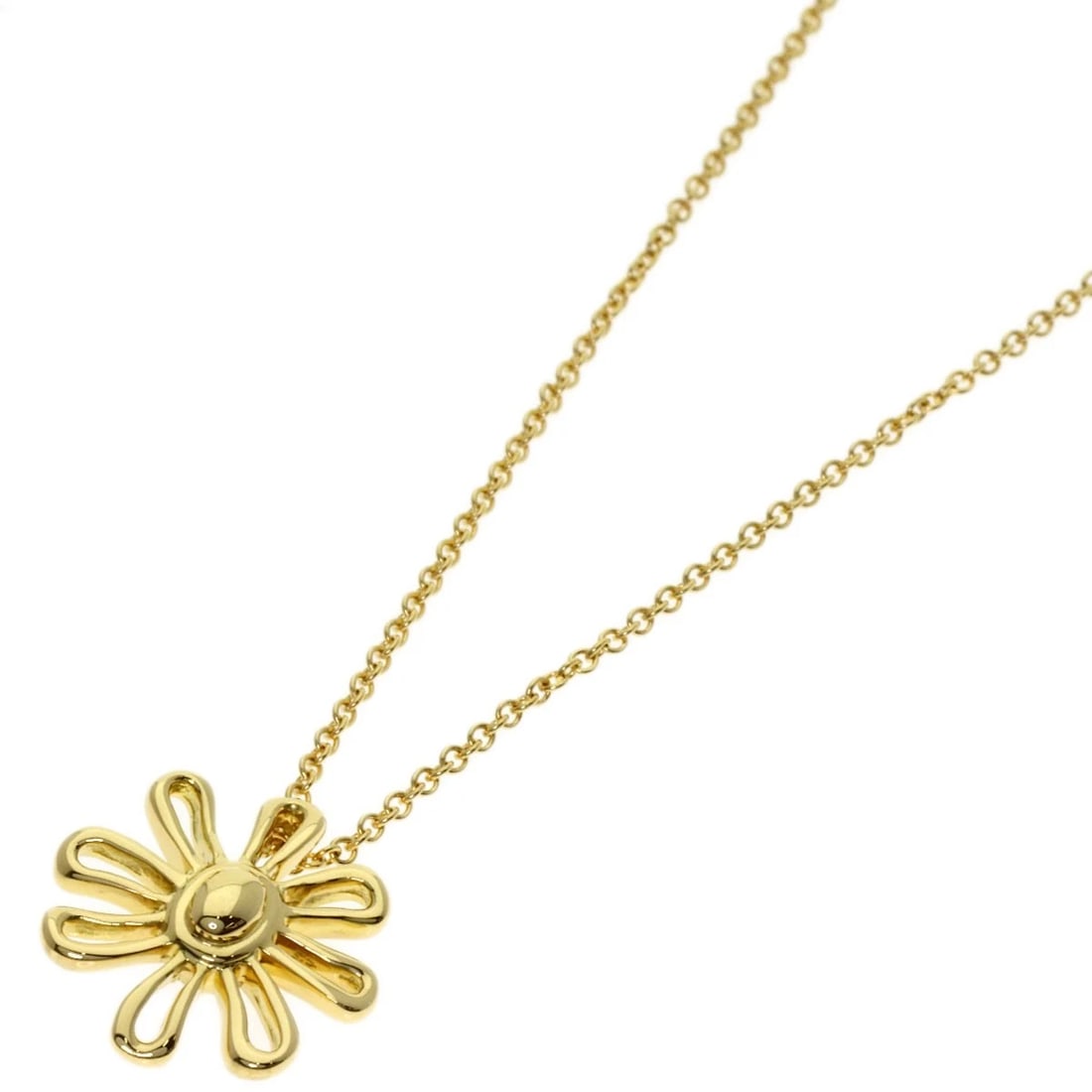 TIFFANY&CO. DAISY NECKLACE K18 YELLOW GOLD: TIFFANY&Co. Daisy Necklace K18 Yellow Gold Brand: TIFFANY&Co. Type/Style: Necklace Material: K18 Yellow Gold, Color: Gold Size: Chain Length:15.9inch/40.5cm Chain Width:0.5inch/1.3mm Top Size:0.6inch/