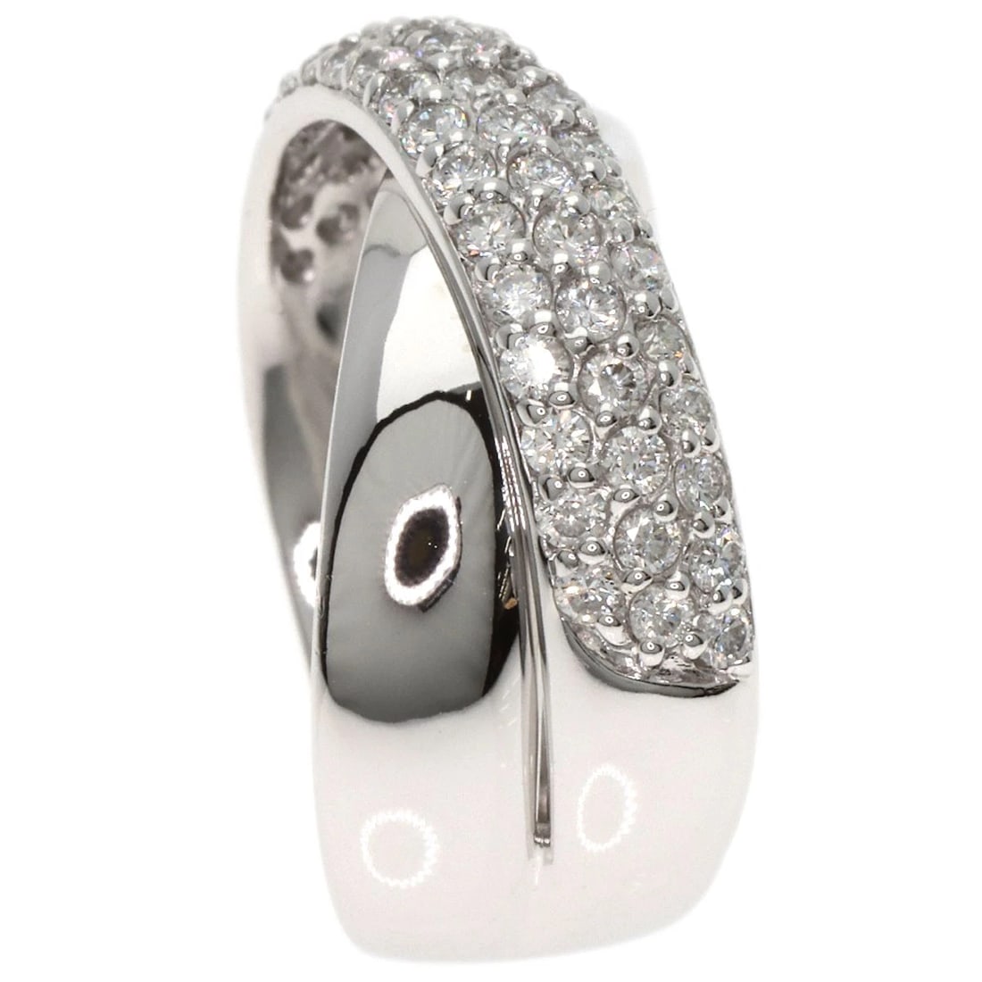 PONTE VECCHIO DIAMOND RING K18 WHITE GOLD: Ponte Vecchio Diamond Ring K18 White Gold Brand: Ponte Vecchio Type/Style: Ring Material: K18 White Gold, Main Stone natural Color: Size: 3.25 (US) Accessories: None Accessories Notice: Wh