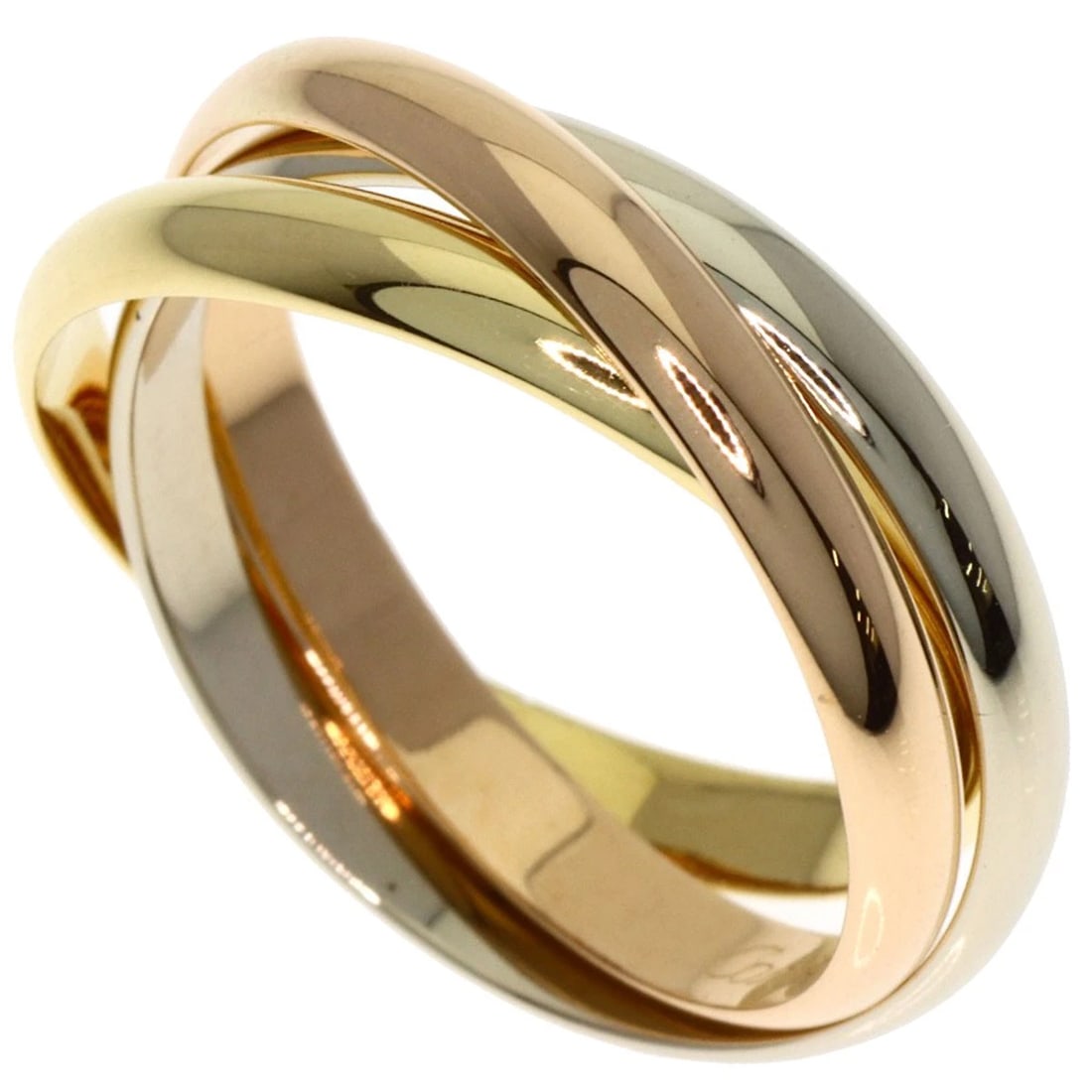CARTIER TRINITY RING K18 YELLOW GOLD 18K PINK GOLD (1 of 6)