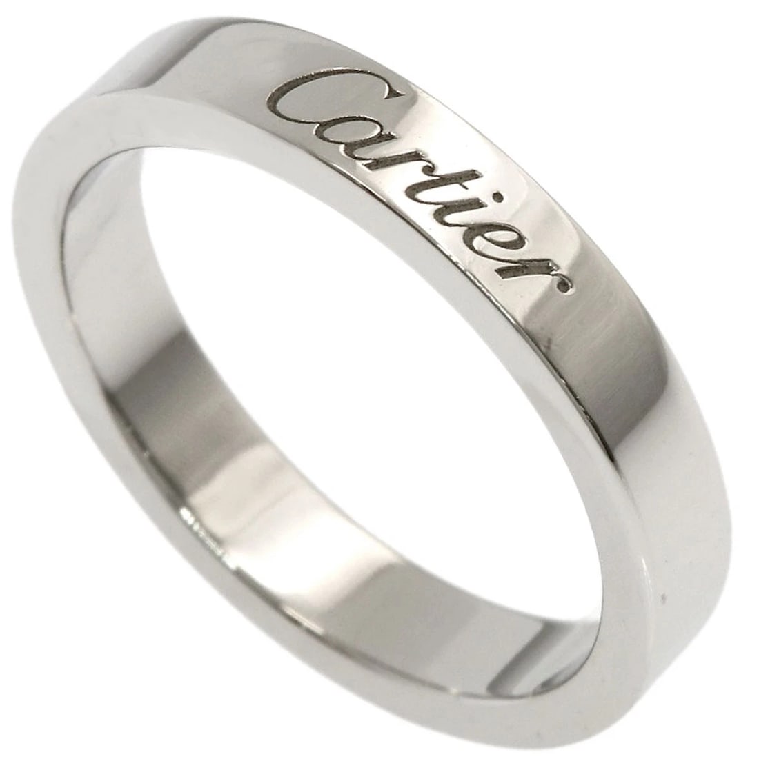 CARTIER FLATBAND RING PLATINUM PT950: CARTIER Flatband Ring Platinum PT950 Brand: CARTIER Type/Style: Ring Material: Platinum PT950, Color: Silver Size: 6.5 (US) Accessories: None Accessories Notice: When purchasing pre-owned