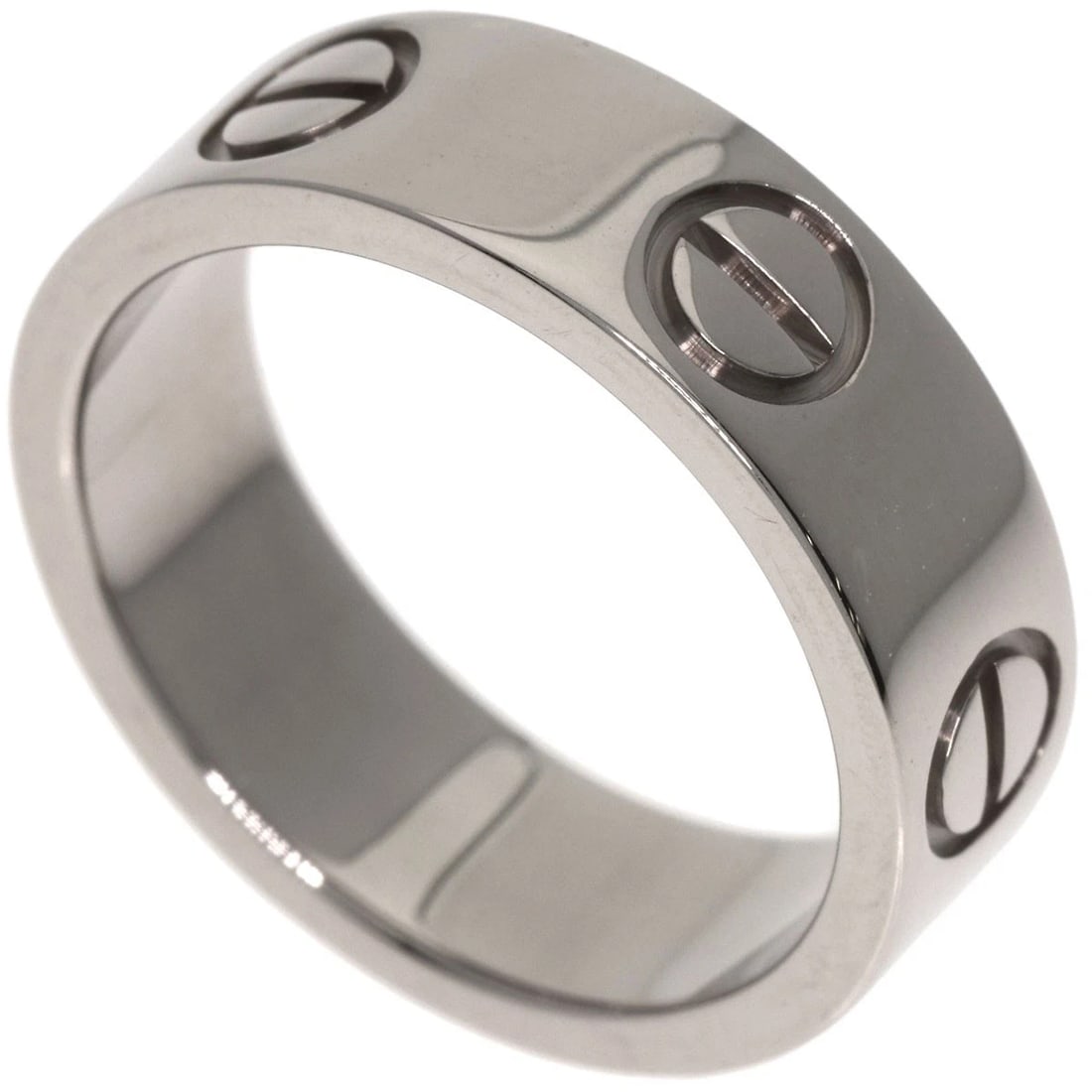 CARTIER LOVE RING RING K18 WHITE GOLD: CARTIER love ring Ring K18 White Gold Brand: CARTIER Type/Style: Ring Material: K18 White Gold, Color: Silver Size: 4.5 (US) Accessories: None Accessories Notice: When purchasing pre-owned