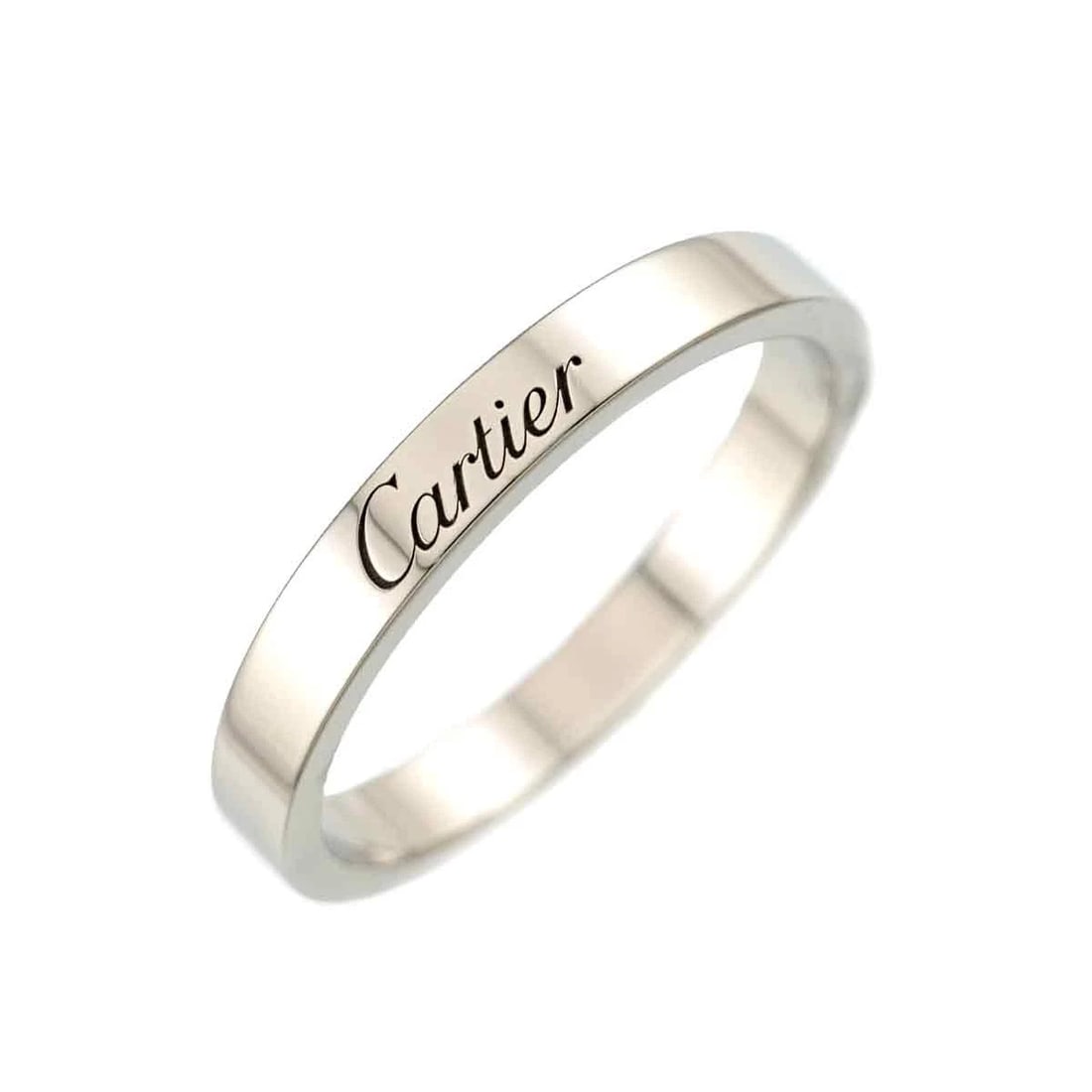 CARTIER C DE RING PLATINUM: Cartier C de Ring Platinum Brand: Cartier Type/Style: Ring Material: Pt950, Color: Platinum Size: 8.75(US) Accessories: None Accessories Notice: When purchasing pre-owned goods, please ref