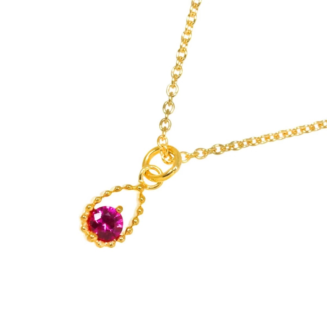VENDOME AOYAMA RUBY NECKLACE YELLOW GOLD 750: Vendome Aoyama Ruby Necklace Yellow Gold 750 Brand: Vendome Aoyama Type/Style: Necklace Material: 750 Yellow Gold, Main Stone Ruby Color: Yellow Gold Size: internal circumference of the