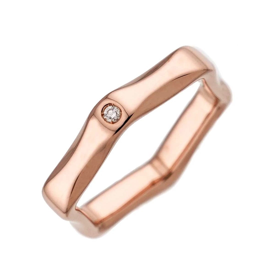 TASAKI LABELLO DIAMOND RING PINK GOLD 750: TASAKI LABELLO Diamond Ring Pink Gold 750 Brand: TASAKI Type/Style: Ring Material: 750 Pink Gold, Main Stone Natural Color: Pink Gold Size: 5.25(US) Accessories: None Accessories Notice: W