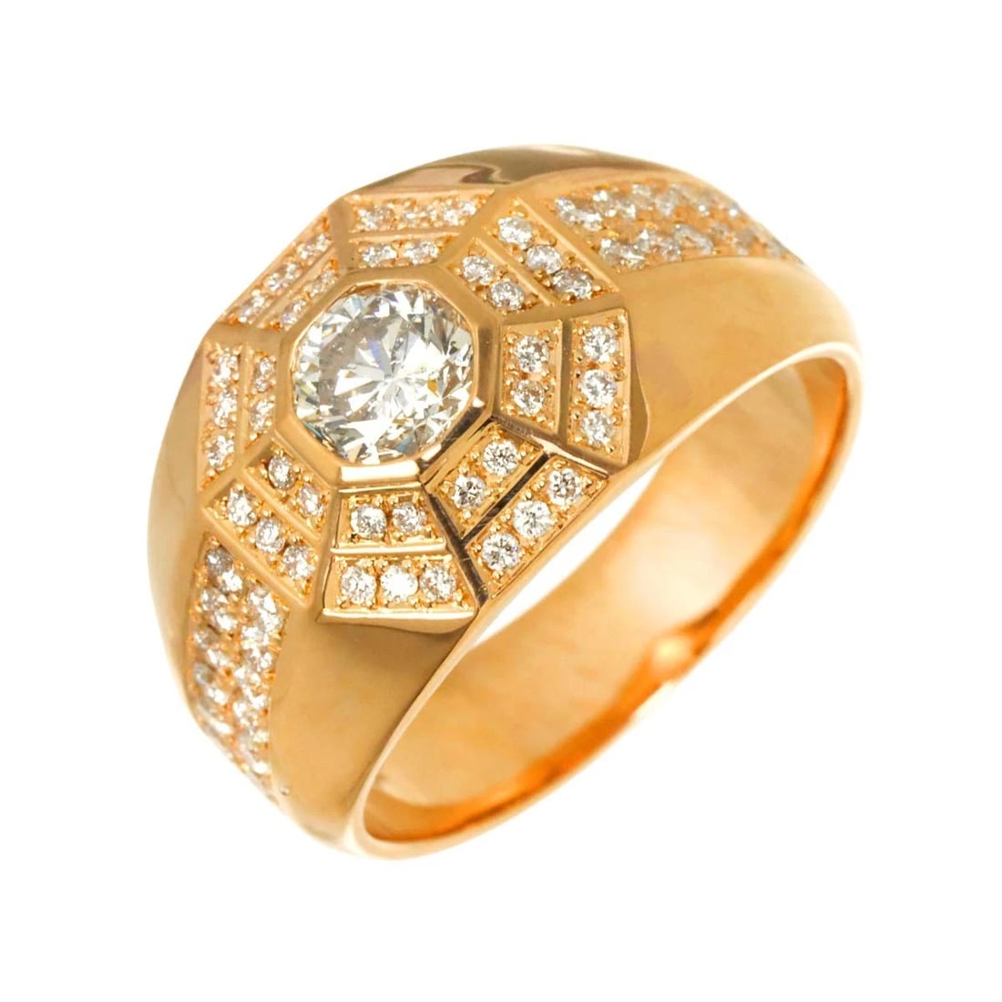 DIAMOND RING PINK GOLD 750: Diamond Ring Pink Gold 750 Brand: Unbranded Type/Style: Ring Material: 750Pink Gold, Main Stone Natural Color: Pink Gold Size: 10.75-11(US) Accessories: None Accessories Notice: When purch