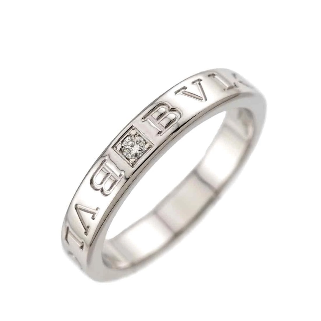 BVLGARI B-ZERO1 DIAMOND RING WG 750: BVLGARI B-ZERO1 Diamond Ring WG 750 Brand: BVLGARI Type/Style: Ring Material: 750 White Gold, Main Stone Natural Color: White Gold Size: 9.5-9.75(US) Accessories: None Accessories Notice:
